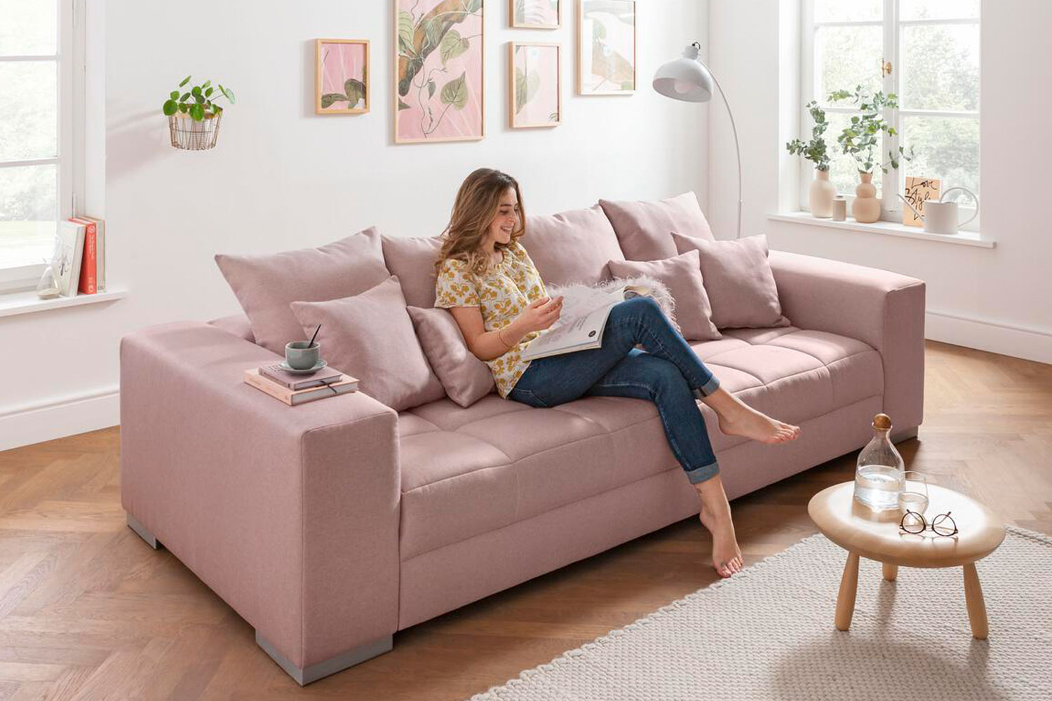 Modernes Bigsofa Borneo inkl. Kissen