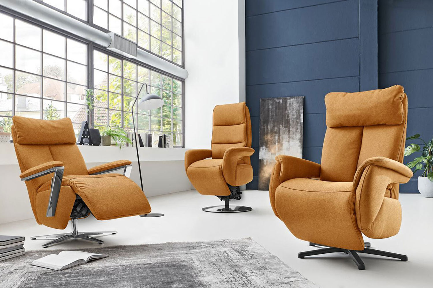 Leder Relaxsessel optional Relaxfunktion