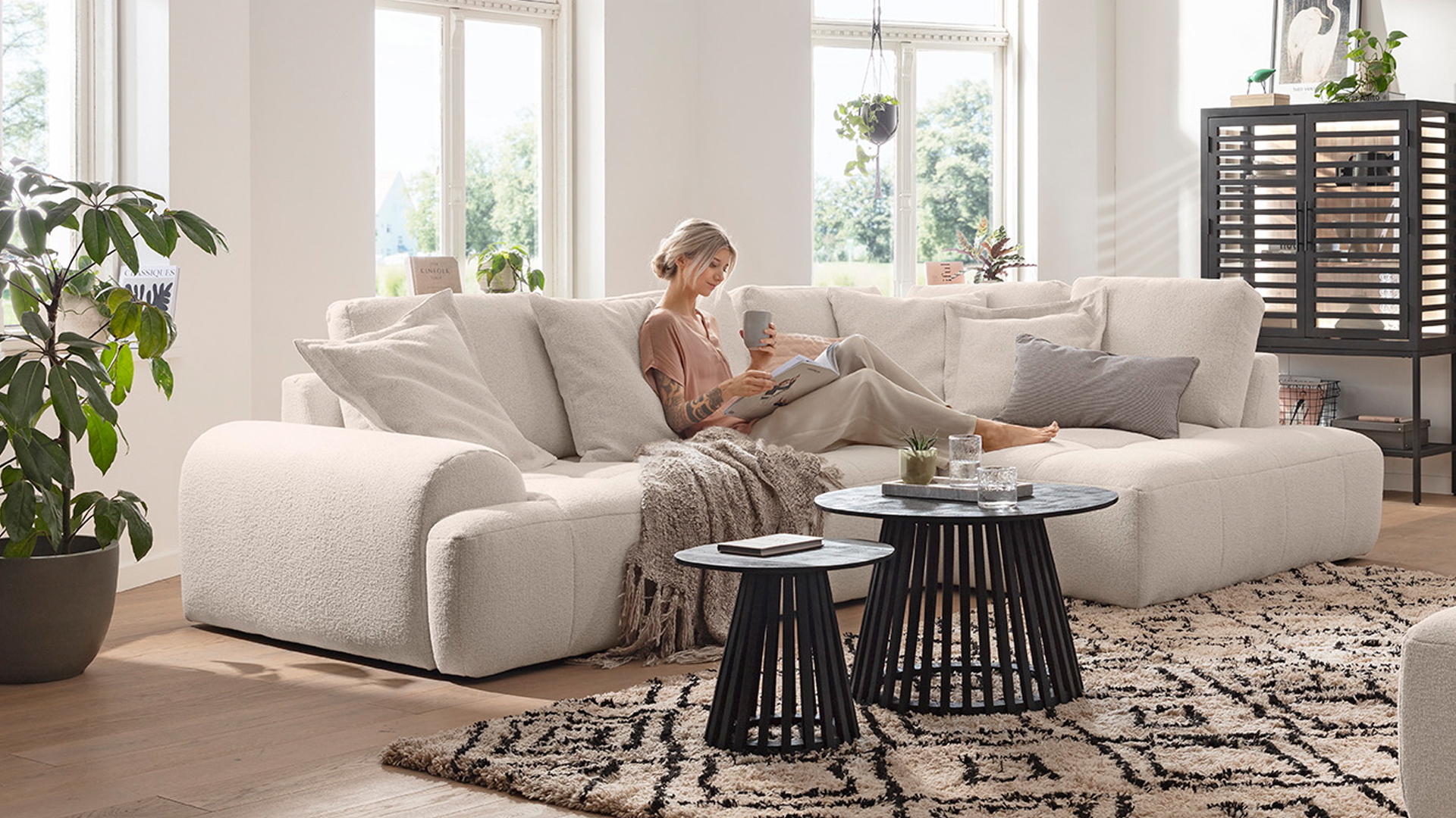 Ginger Moon Ecksofa Energy mit losen Rückenkissen in Stoff-0310Energy00WW