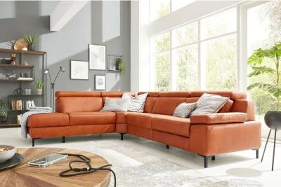 Leder Ecksofa Interliving 4060 mit 3 Motoren und Herz-Waage-Funktion