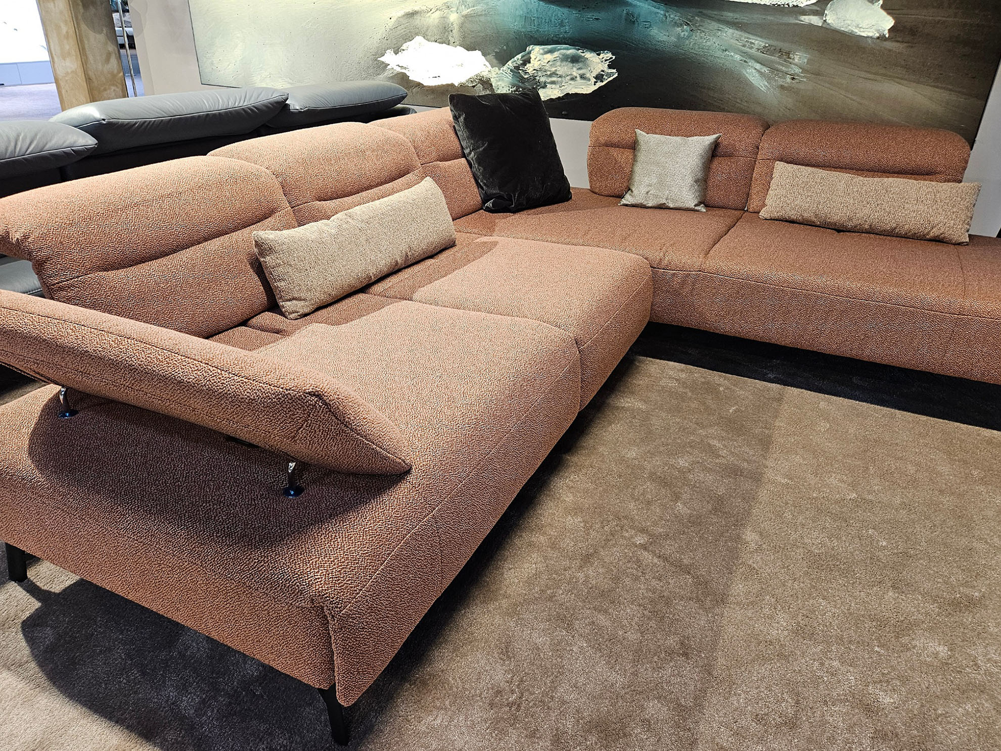 Himolla Ecksofa mit vielen Funktionen in Stoff -0147124600-34WW-A