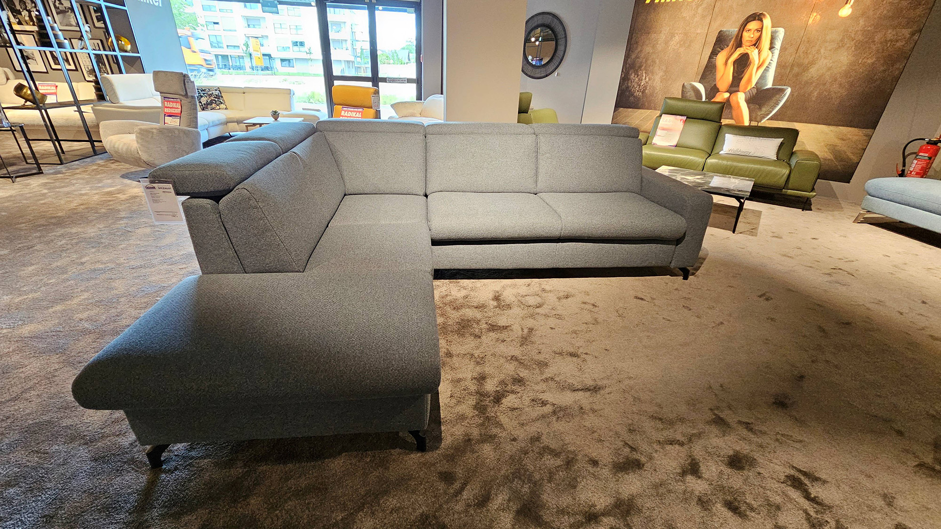 Ecksofa mit Kaltschaummatratze und Stauraum in Stoff -0768021701-49WW-A