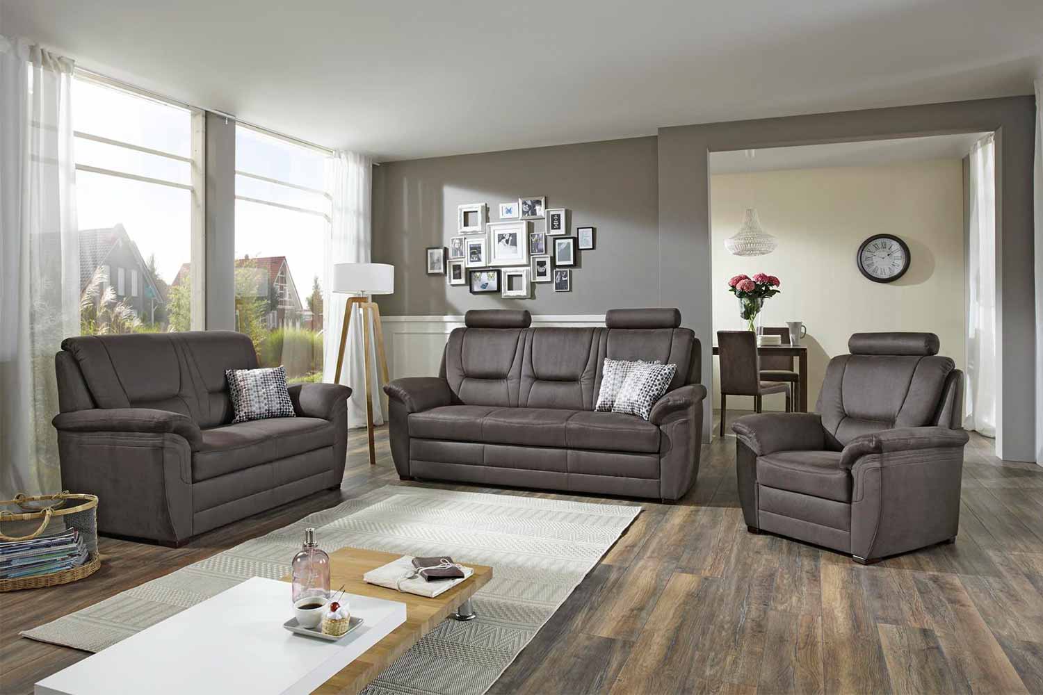 Stoff Couchgarnitur Kent Braun