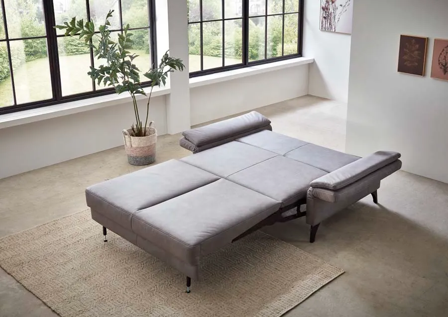 Schlafsofa in Stoff mit Easy Lift Funktion Blau 