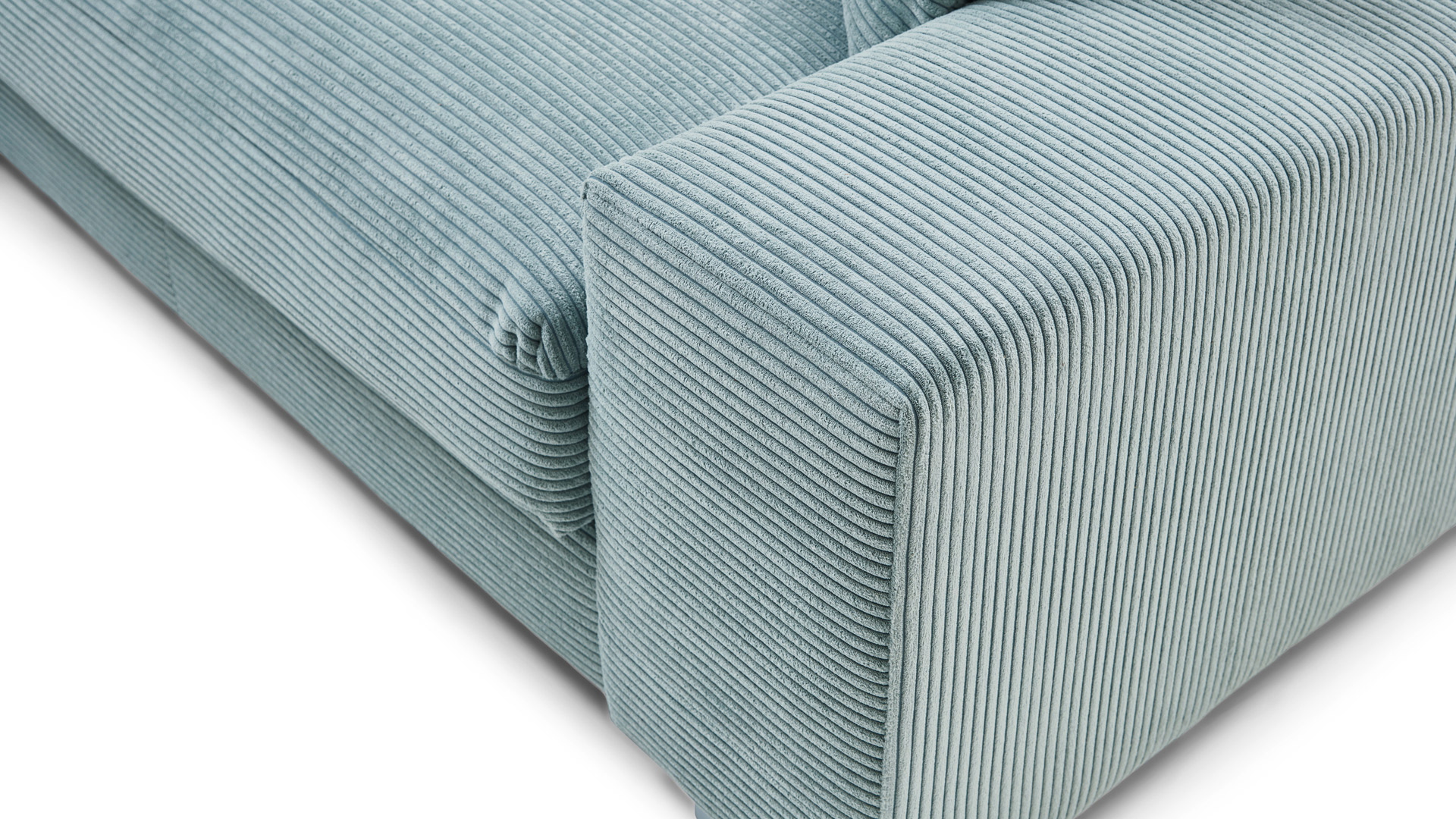 Ecksofa Soft mit losen Rückenkissen in Trendstoff Cord Ecksofa Soft mit losen Rückenkissen in Trendstoff Cord