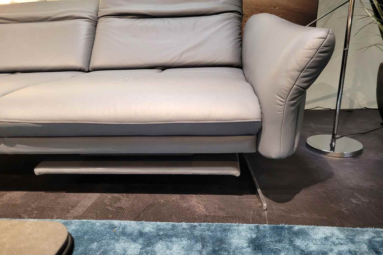 Himolla Ecksofa inkl. motorischen Fußauszug in Leder