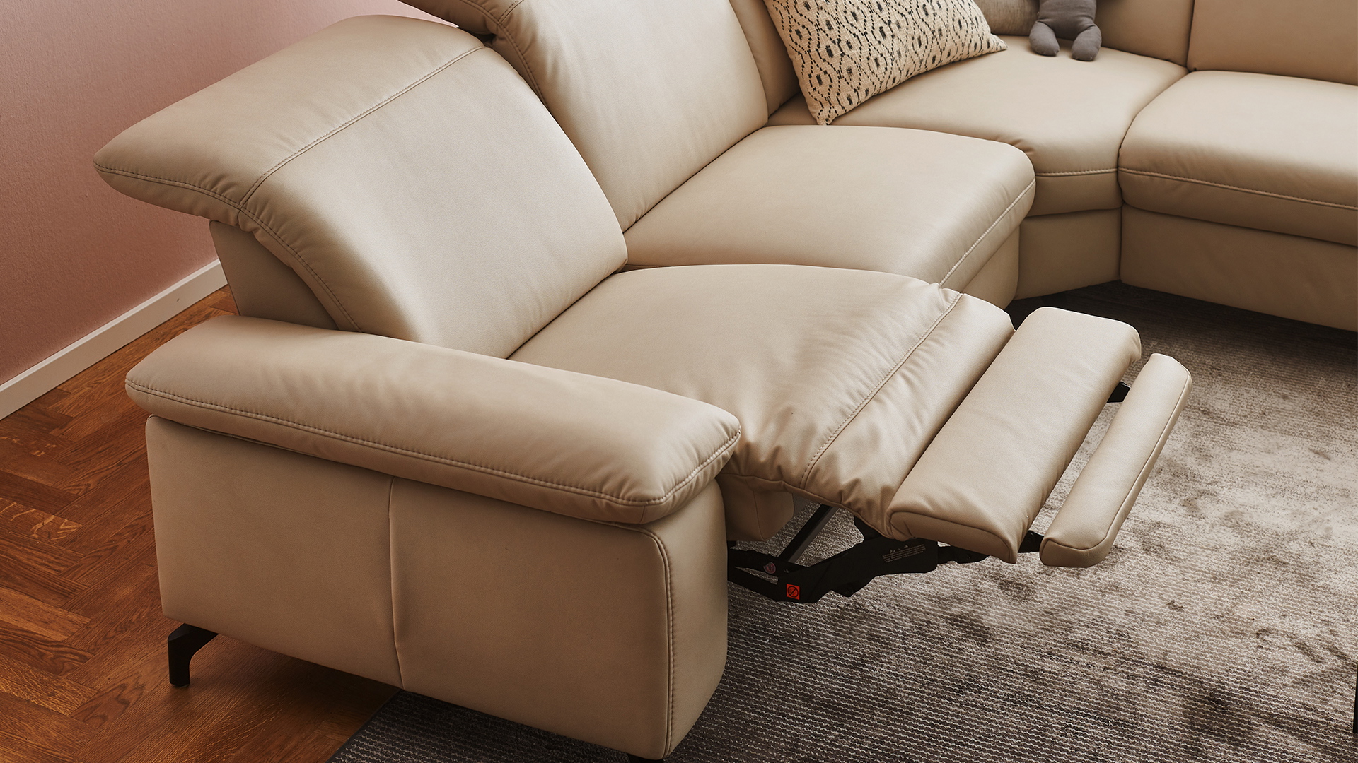 CONCEPTsofa Stoff Ecksofa in L-Form in Smart Touch