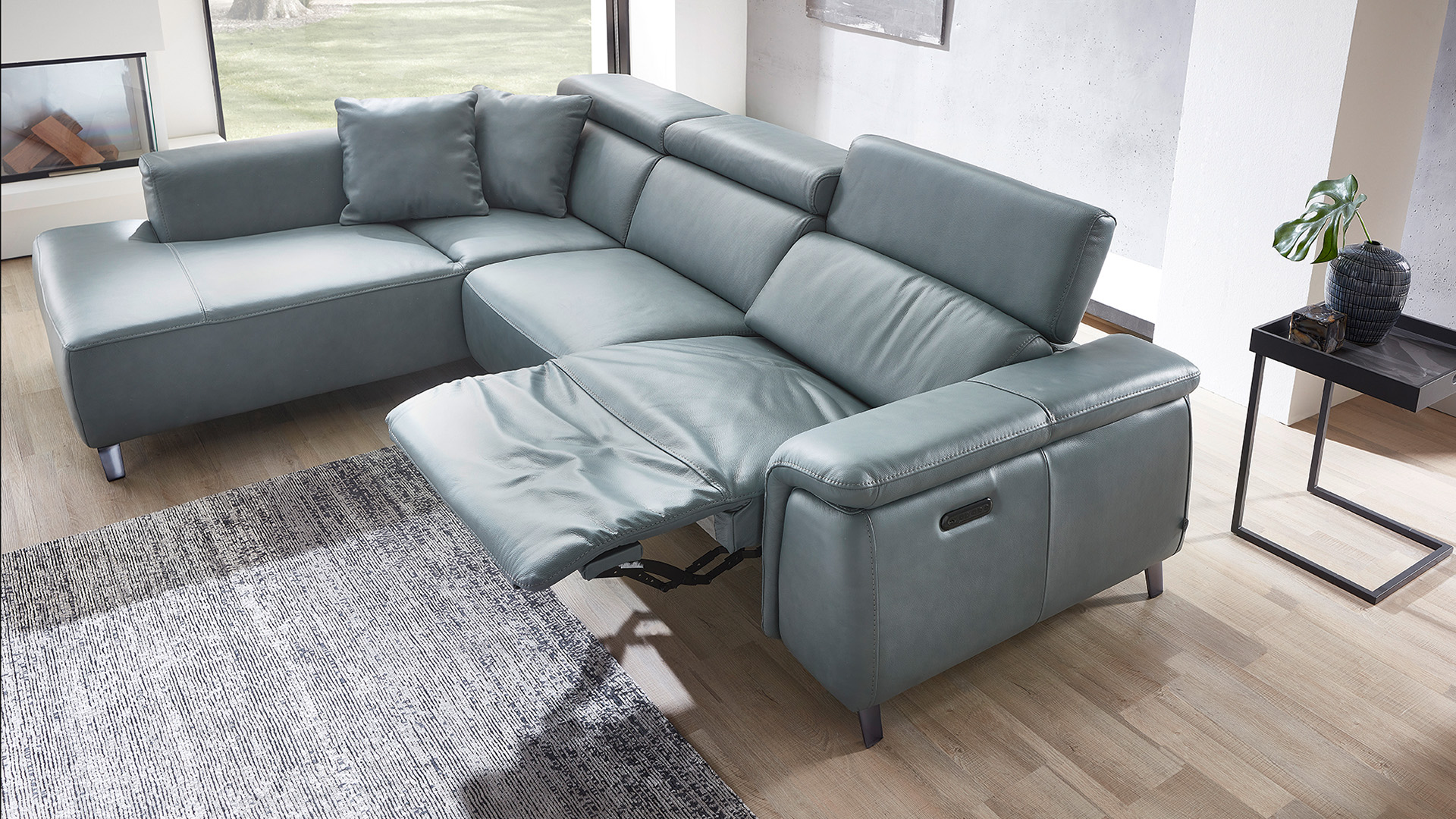 Ecksofa Firenze mit motorischer Relaxfunktion in Leder Ecksofa Firenze mit motorischer Relaxfunktion in Leder -05970318W3