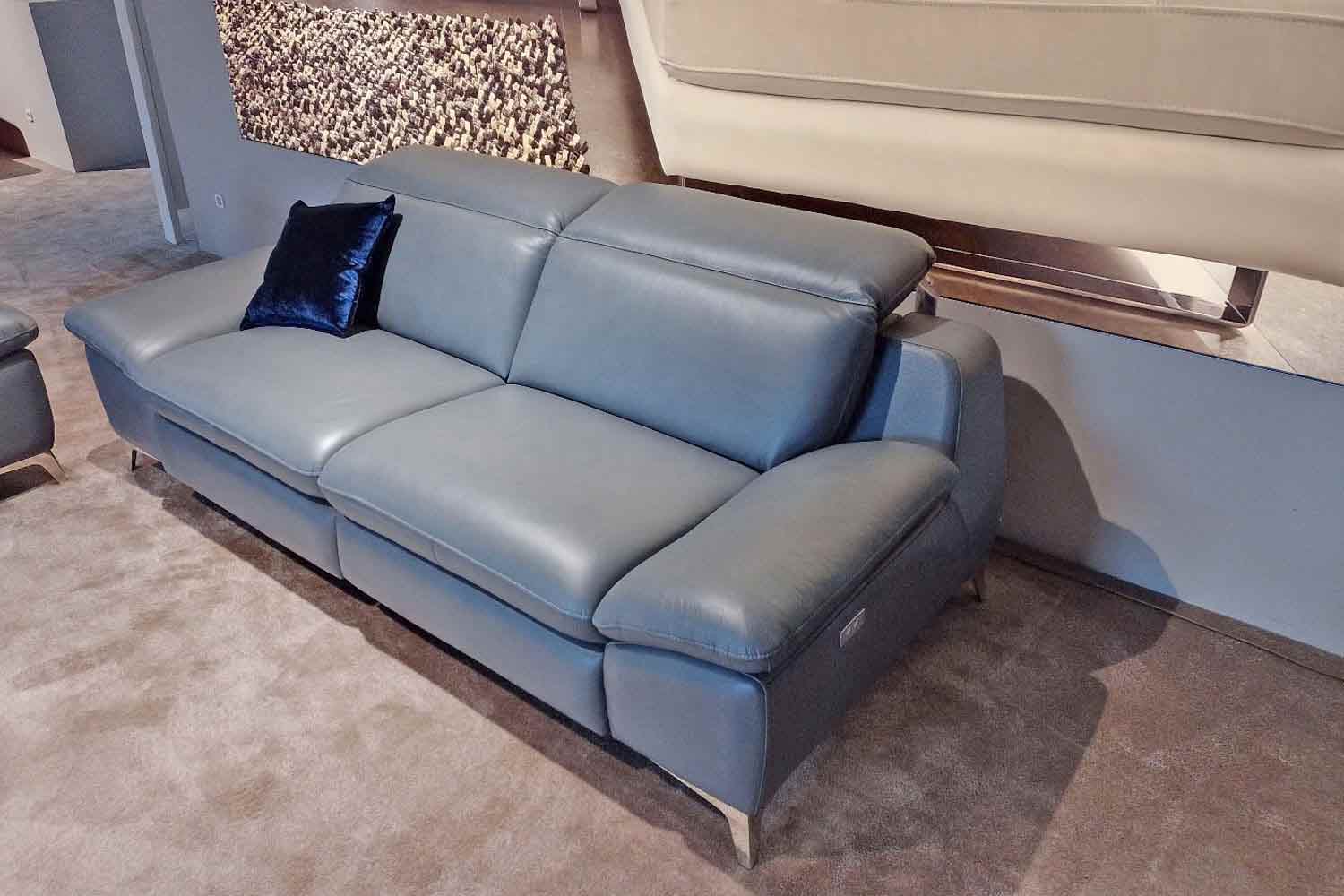 Cuoio Leder Couchgarnitur Palermo inkl. 2-motorischer Funktion