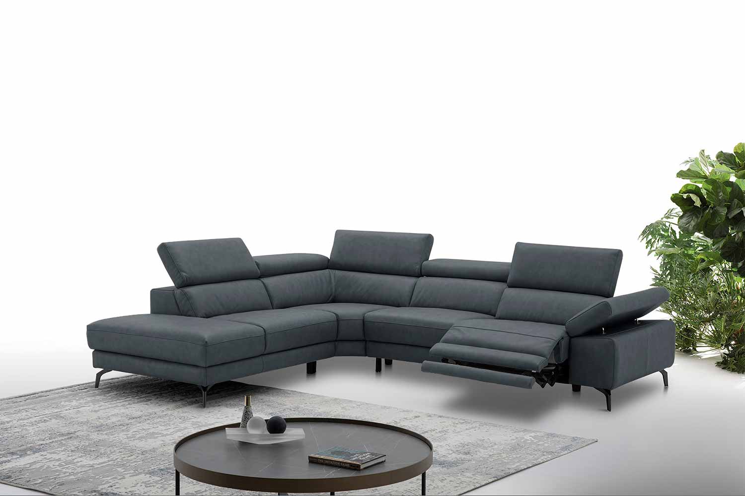 Ecksofa inkl. vielen Funktionen in Leder