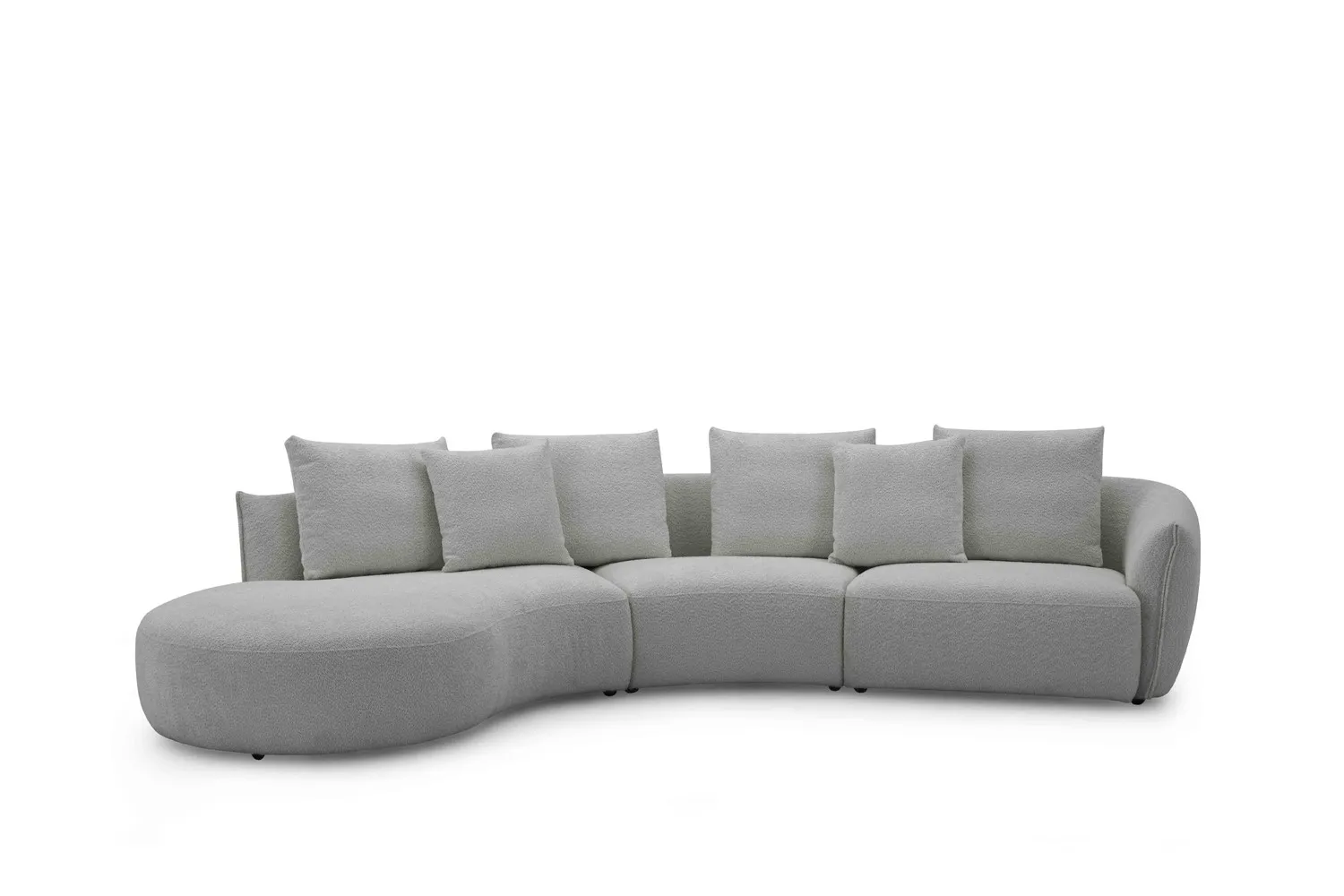 Designer Ecksofa in Boucle Stoff