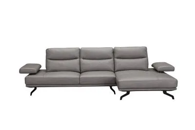 Leder Ecksofa Novara mit Kopfteilfunktion & Sitztiefenverstellung