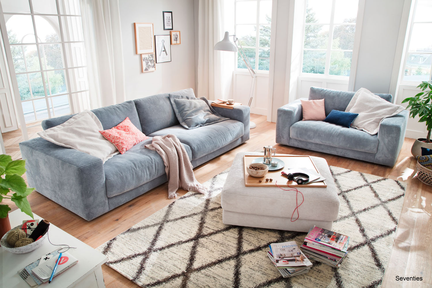 Cord Bigsofa Candy Seventies Vintage XXL