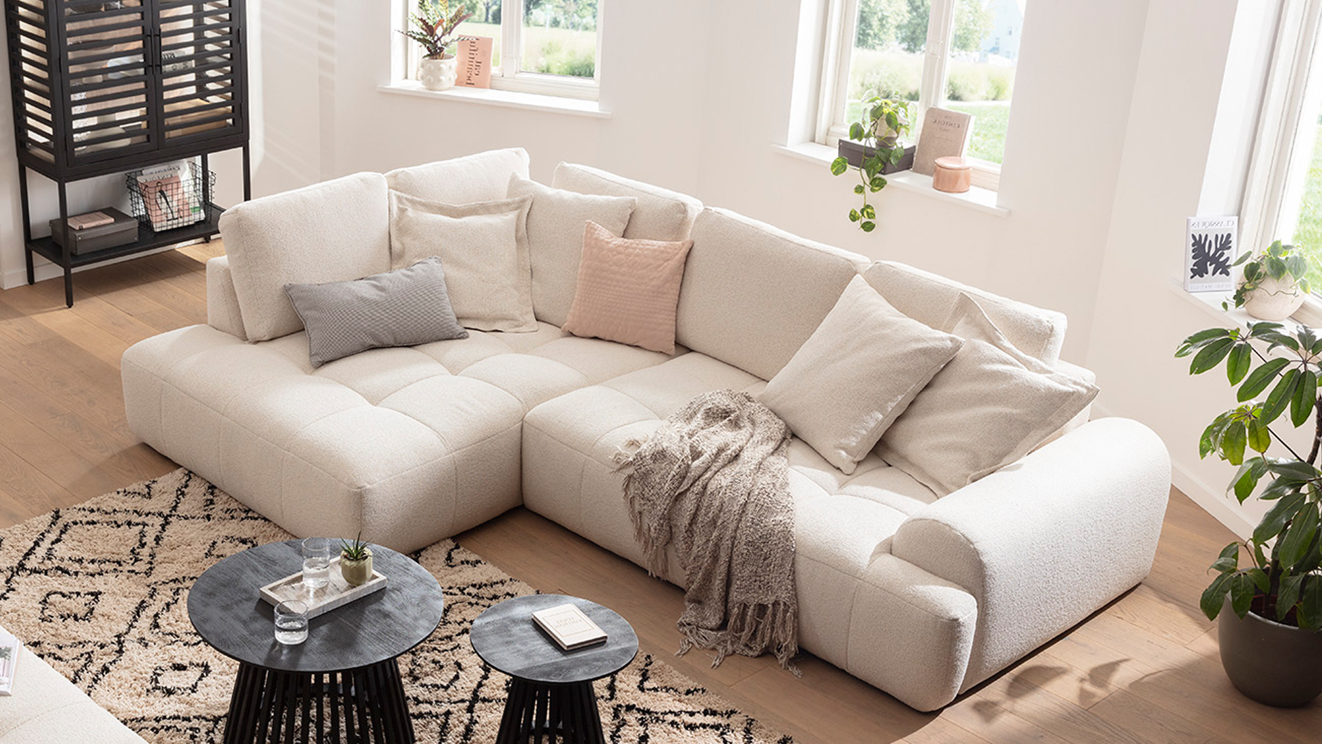 Ginger Moon Ecksofa Energy mit losen Rückenkissen in Stoff-0310Energy00WW