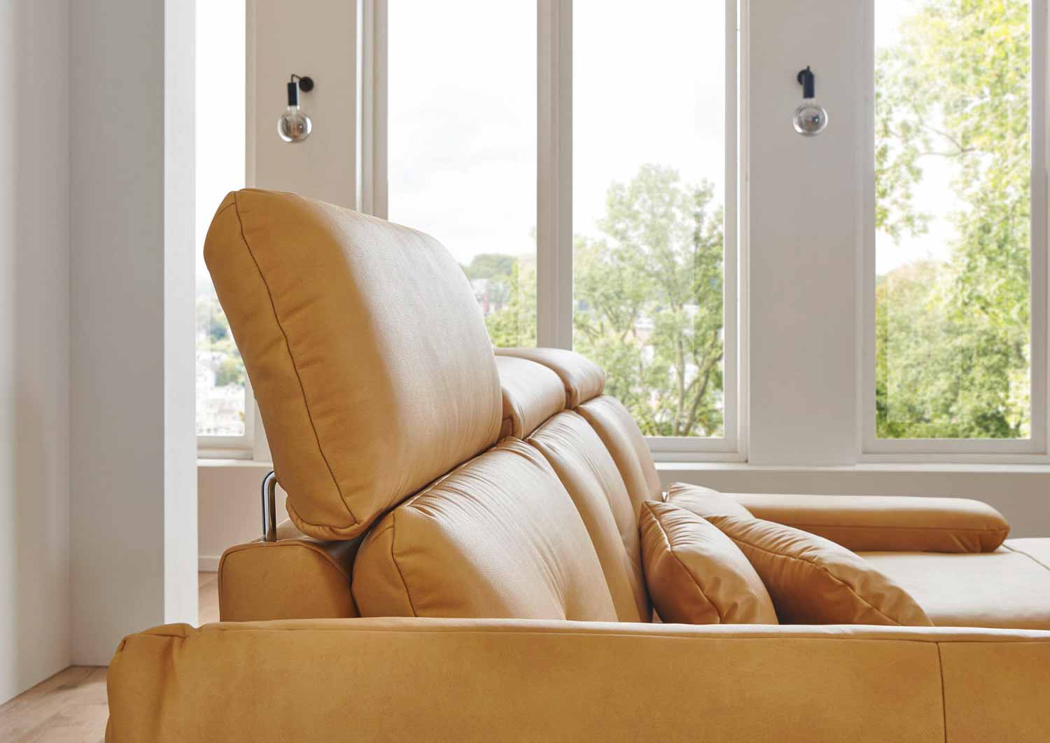 Stoff Ecksofa in L-Form