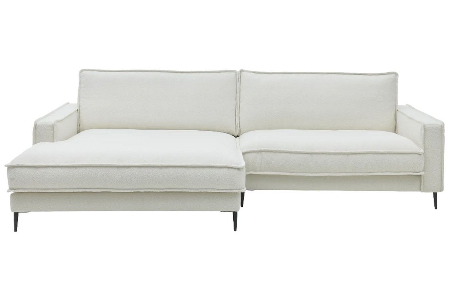Ecksofa Roomio 4102 in Trendstoff Bouclé 