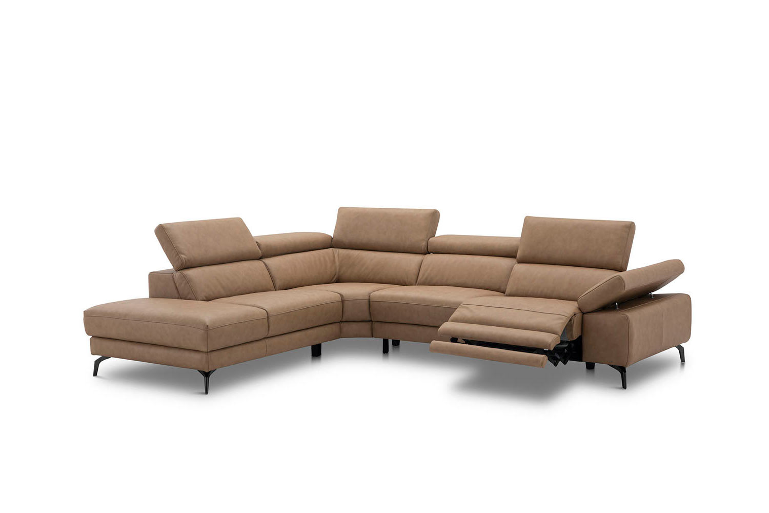 Ecksofa inkl. vielen Funktionen in Leder