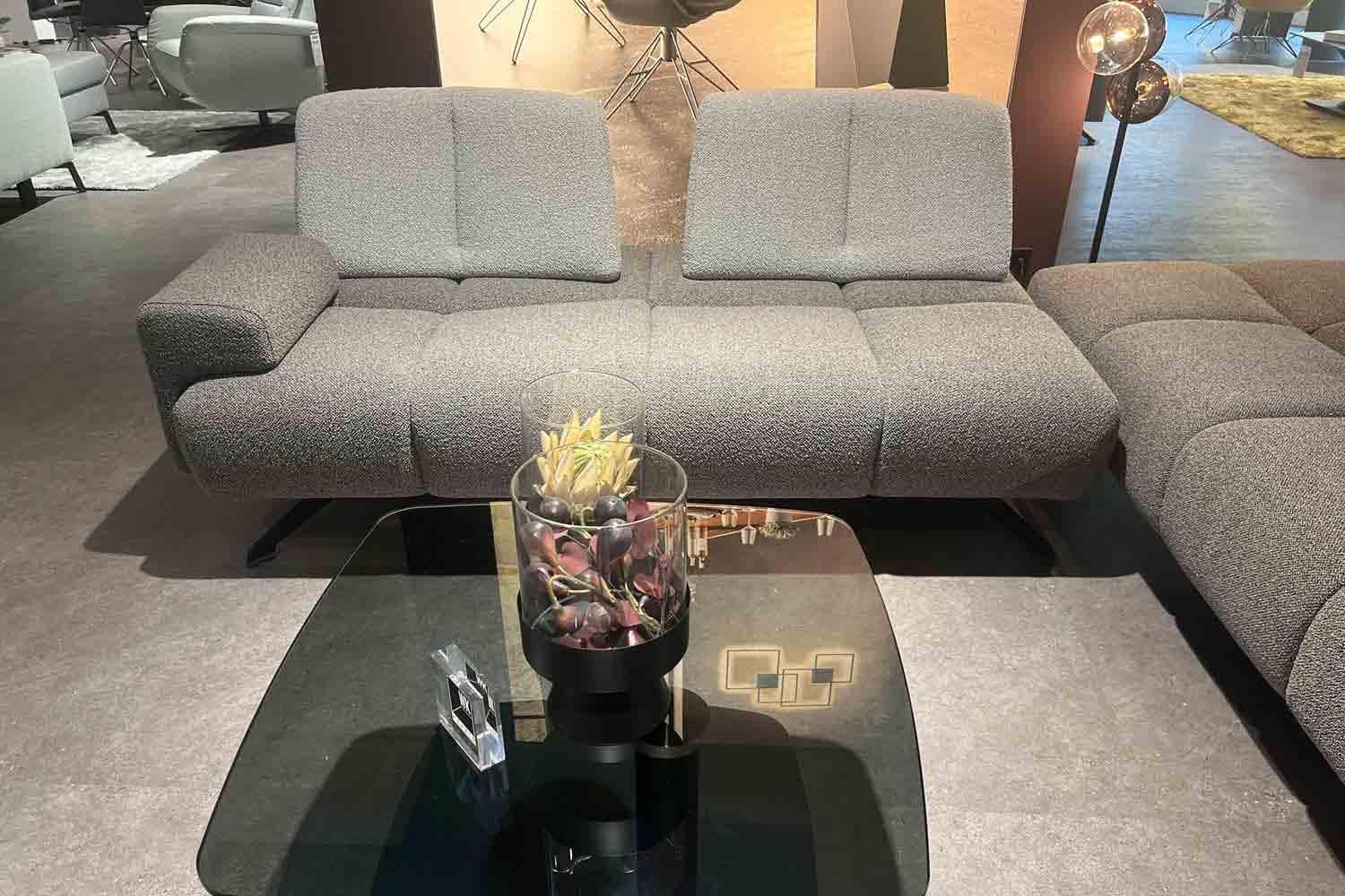 WK Wohnen Joker Couchgarnitur mit Funktion in Stoff