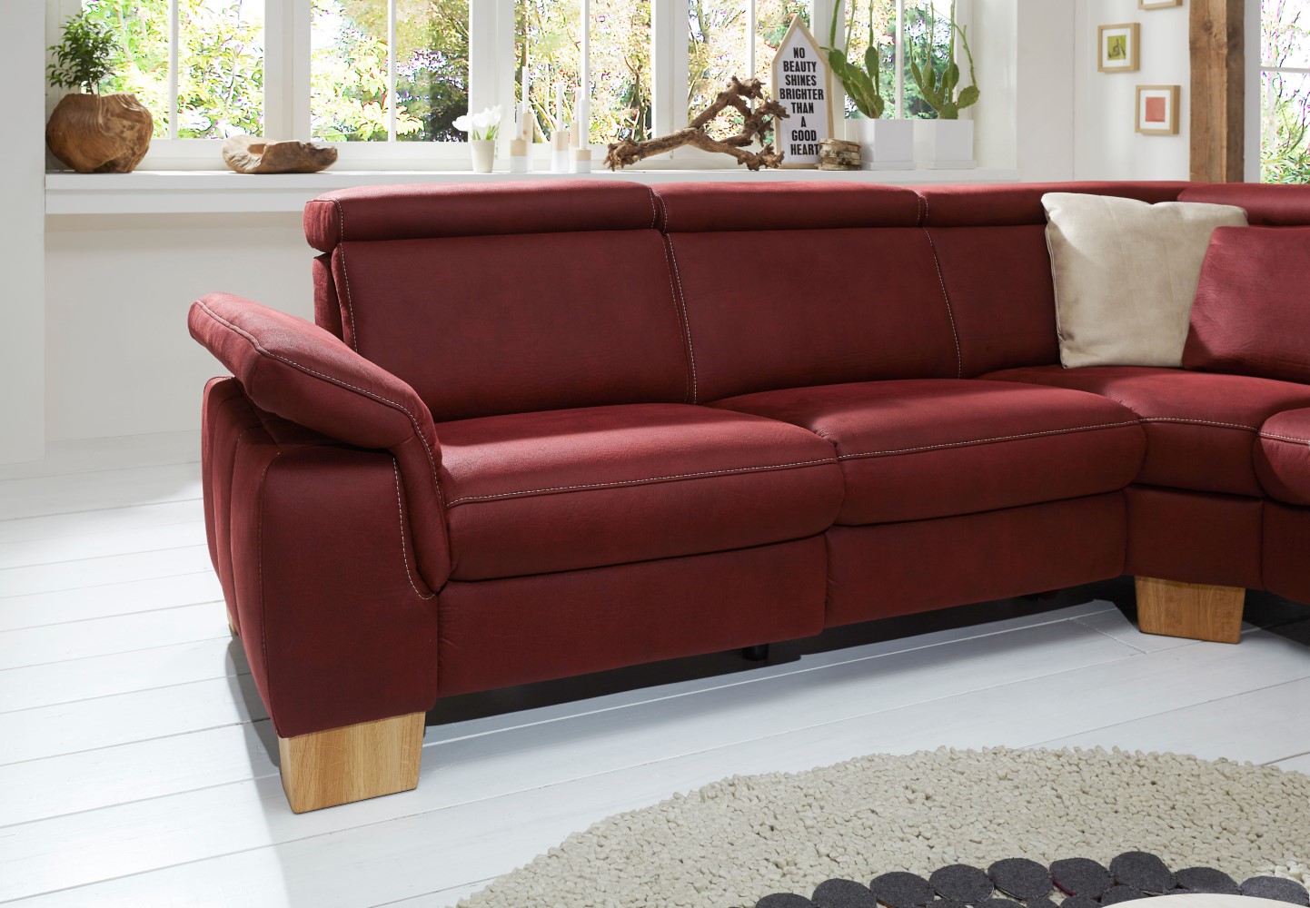 Ecksofa Feeling System in Stoff