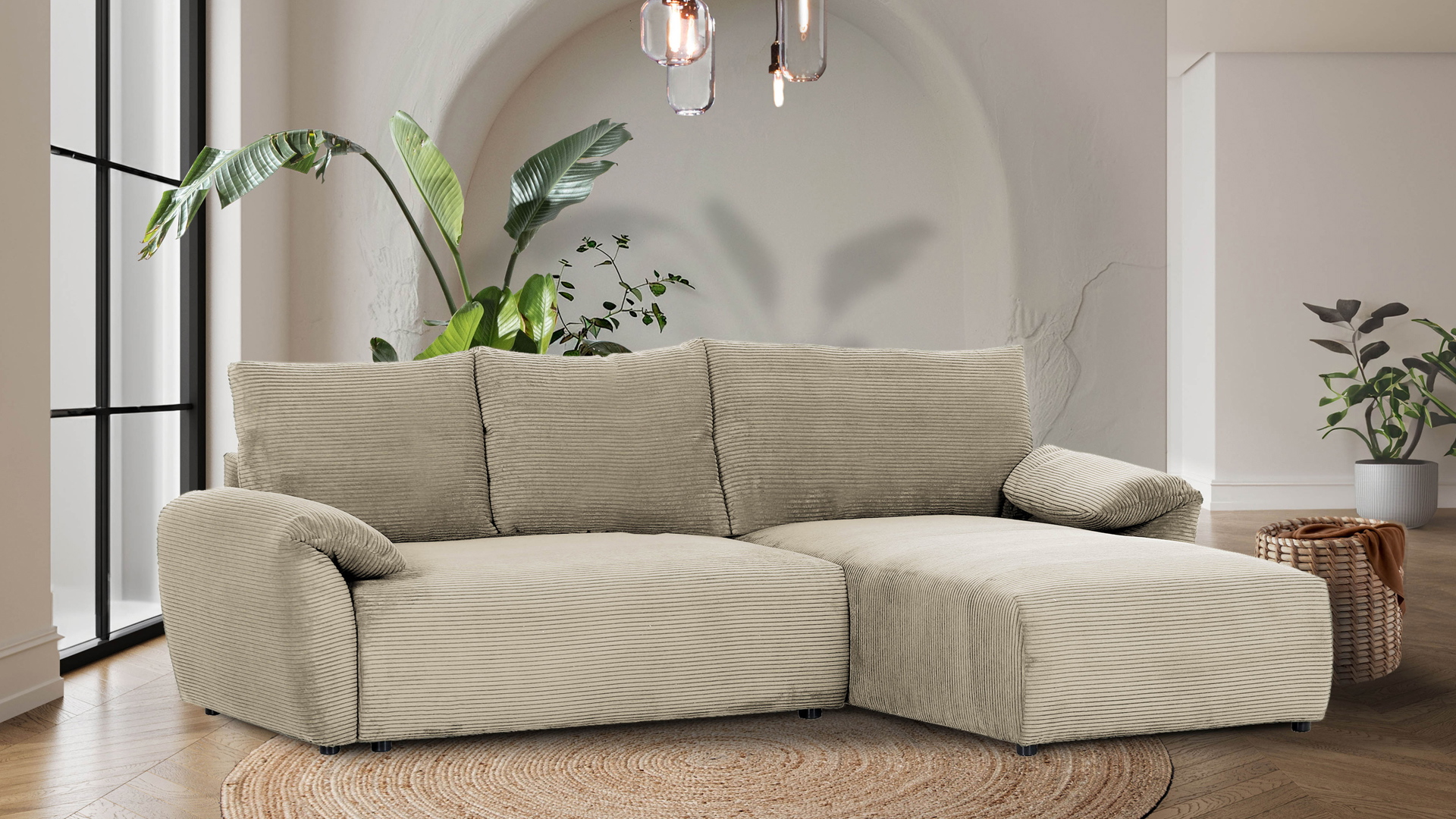 Ginger Moon Ecksofa Cuty mit Schlaffunktion in Trendstoff Cord Ginger Moon Ecksofa Cuty mit Schlaffunktion in Trendstoff Cord-0310Cuty00WW