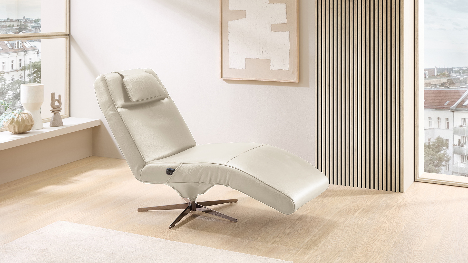 Cuoio Liege Positano mit 3-motorischer Relaxfunktion in Leder