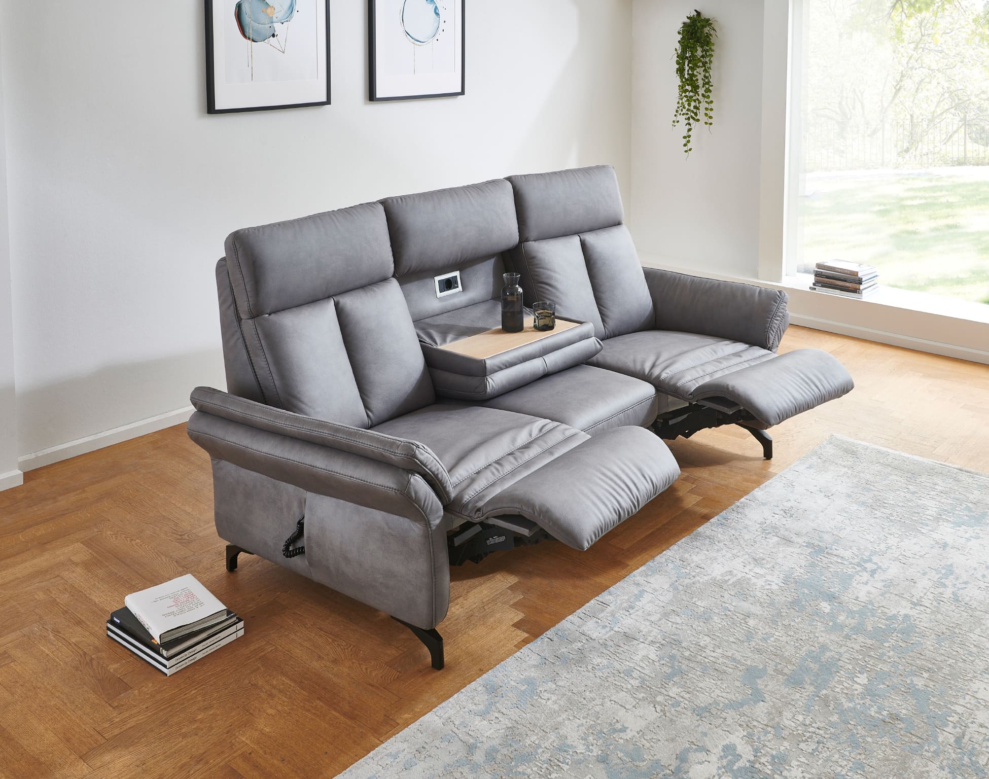 3 Sitzer Rundsofa optional mit Funktionen