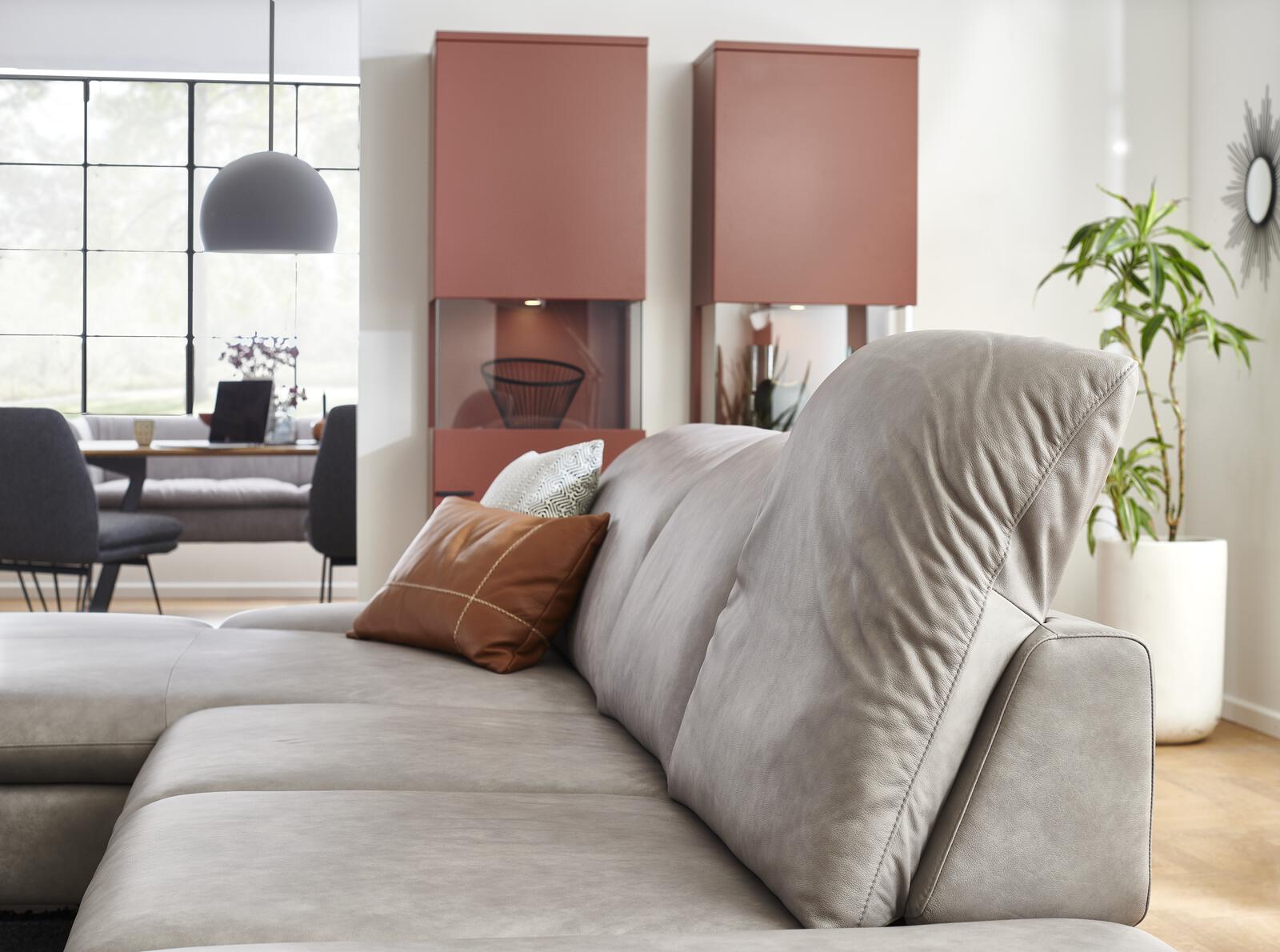 Ecksofa Lavina mit Funktion in Leder Ecksofa Lavina mit Funktion in Leder