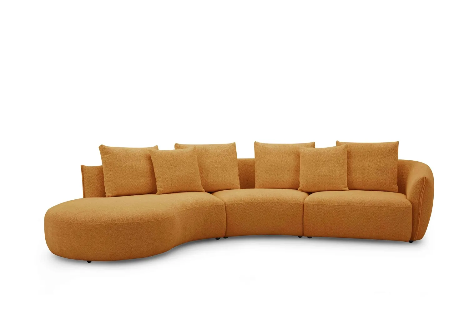 Designer Ecksofa in Boucle Stoff