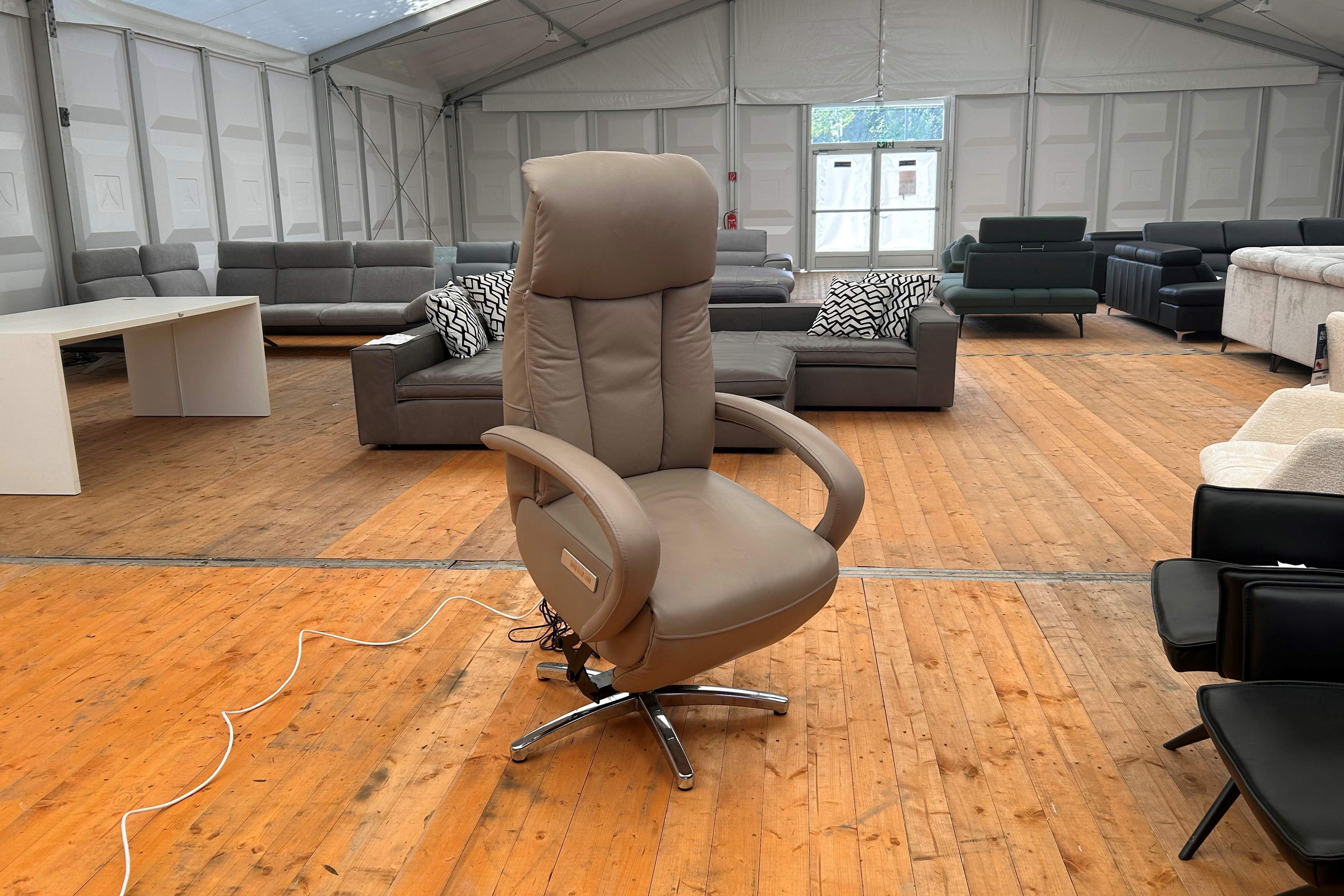 Relaxsessel inkl. 3-motorischer Relaxfunktion mit Aufstehhilfe in Leder -09798000154-35WW-A