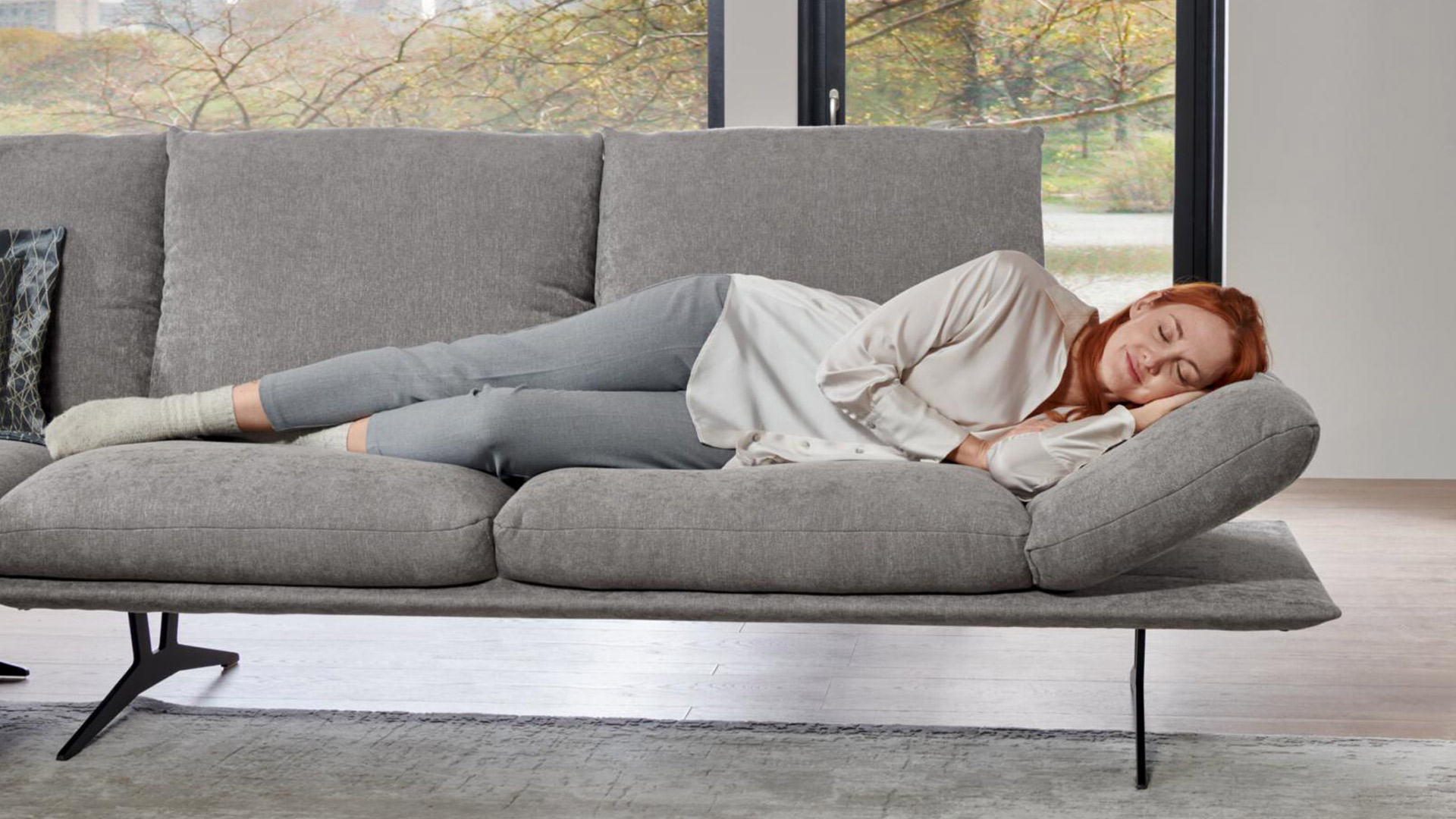 Koinor Francis Ecksofa in Stoff mit Funktionen 