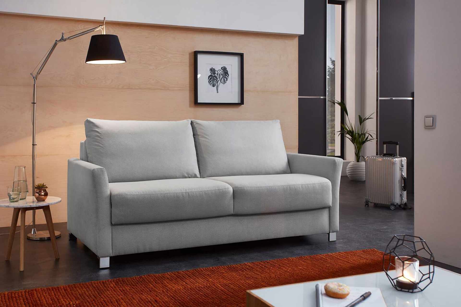 Bali Stoff Schlafsofa mit Matratze