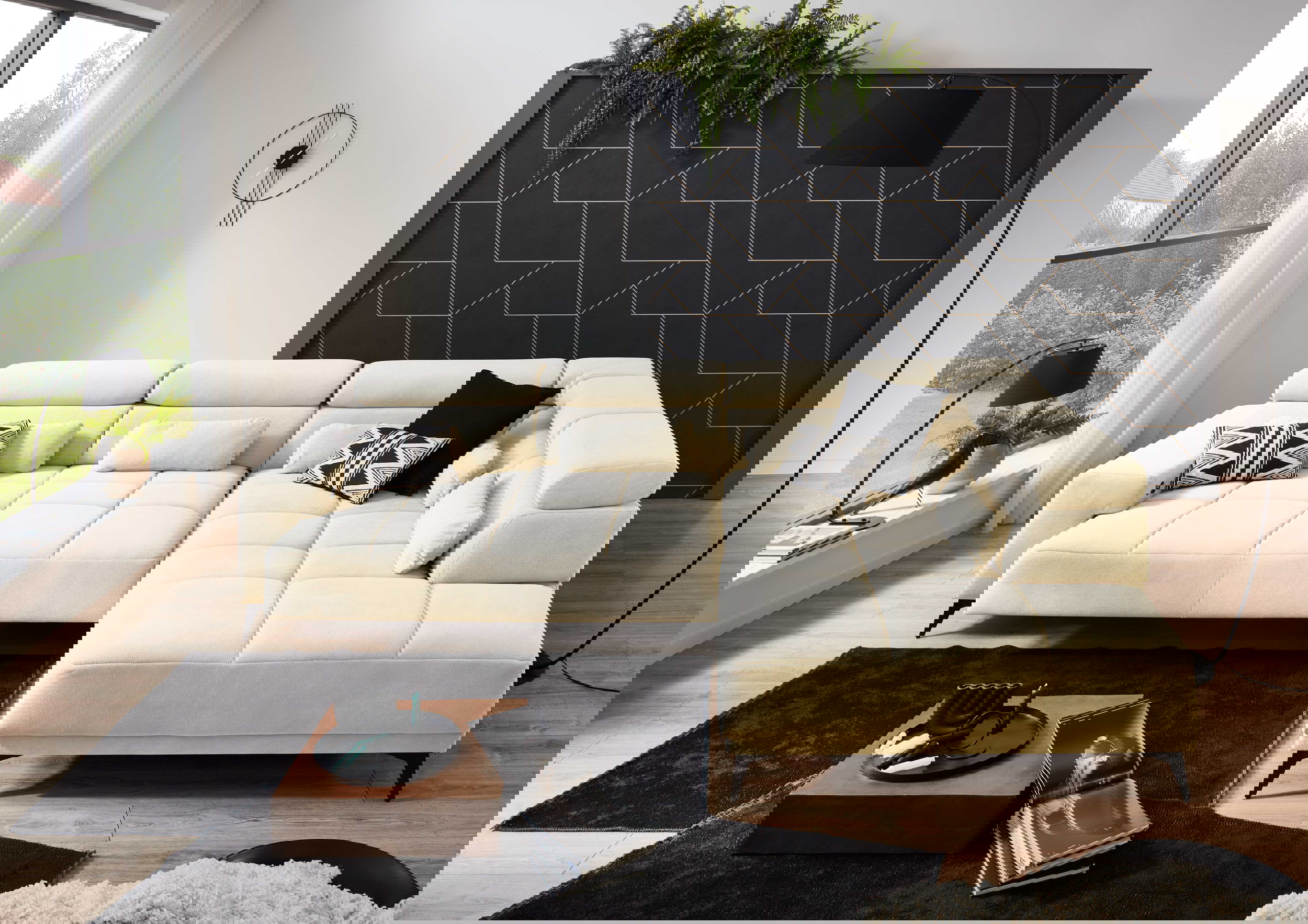 Ecksofa Wave 2.0 mit motorischen XL-Sitzvorzug in Stoff-0646Wave2.0WW