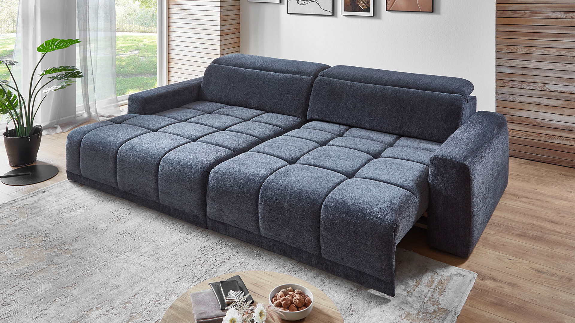 Ecksofa Brook mit motorischem Sitzvorzug in Stoff-0646Brook00WW