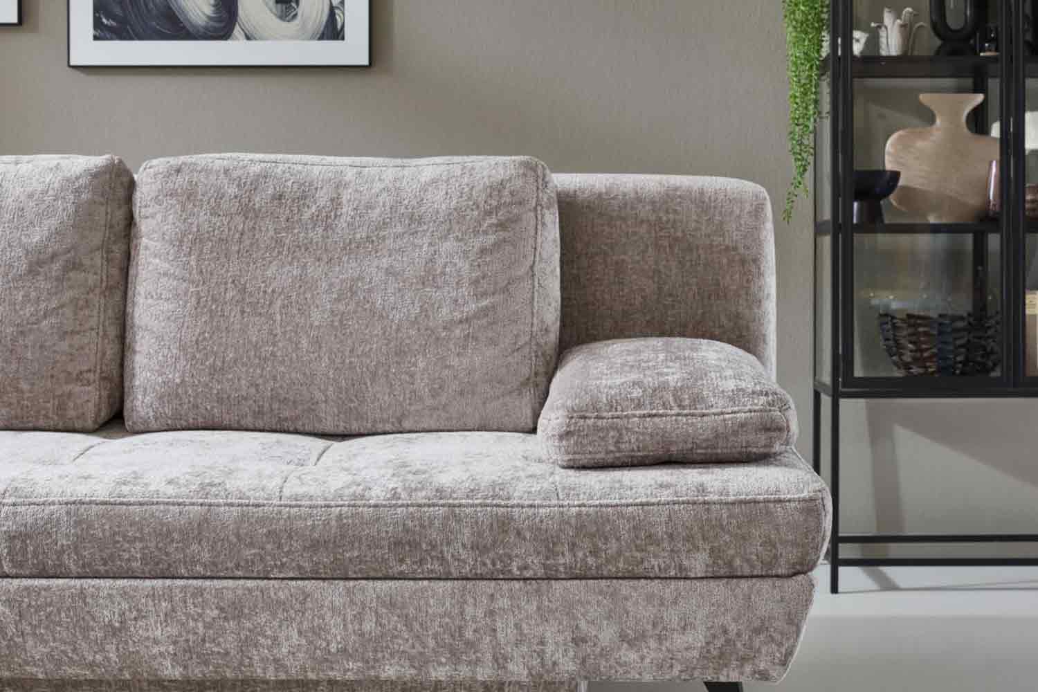 Stoff Schlafsofa inkl. Schlaffunktion und Bettkasten 
