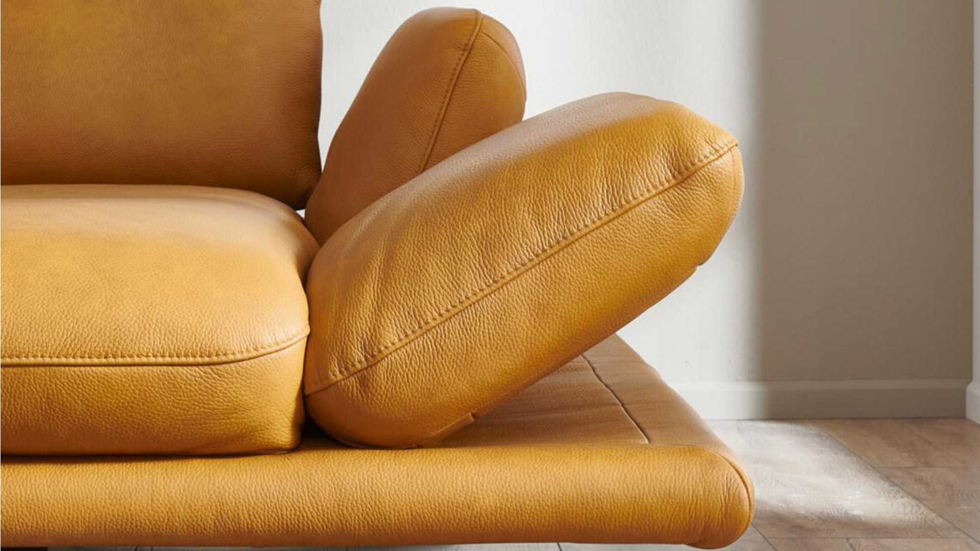 W. Schillig Ecksofa Sohoo mit Sitztiefenverstellung in Leder 