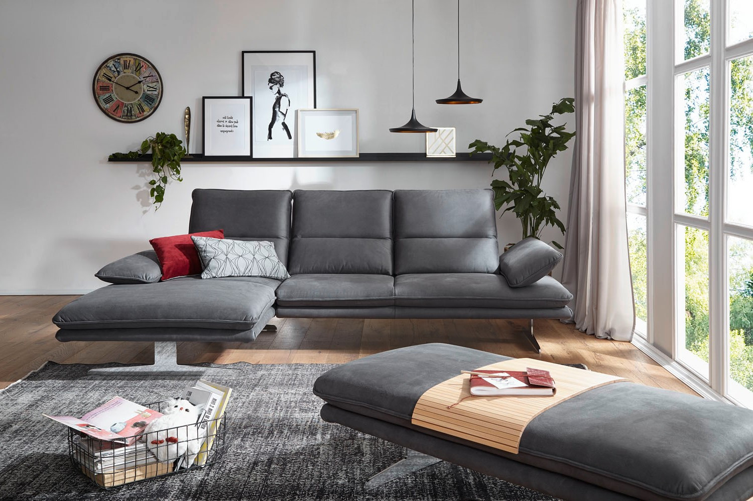 W.Schillig Ecksofa  Broadway 16777 Stoff mit Funktionen
