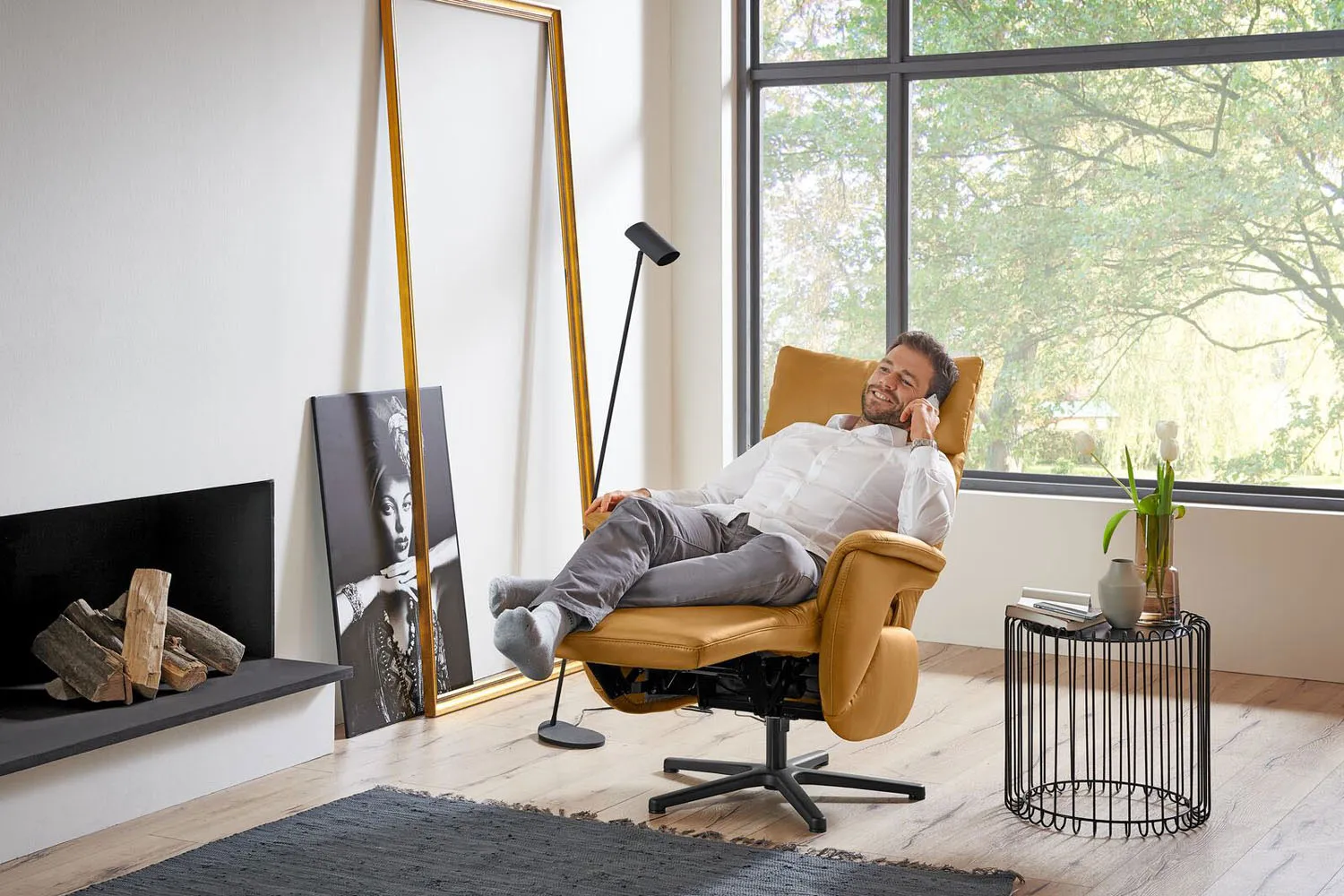 Leder Relaxsessel optional Relaxfunktion