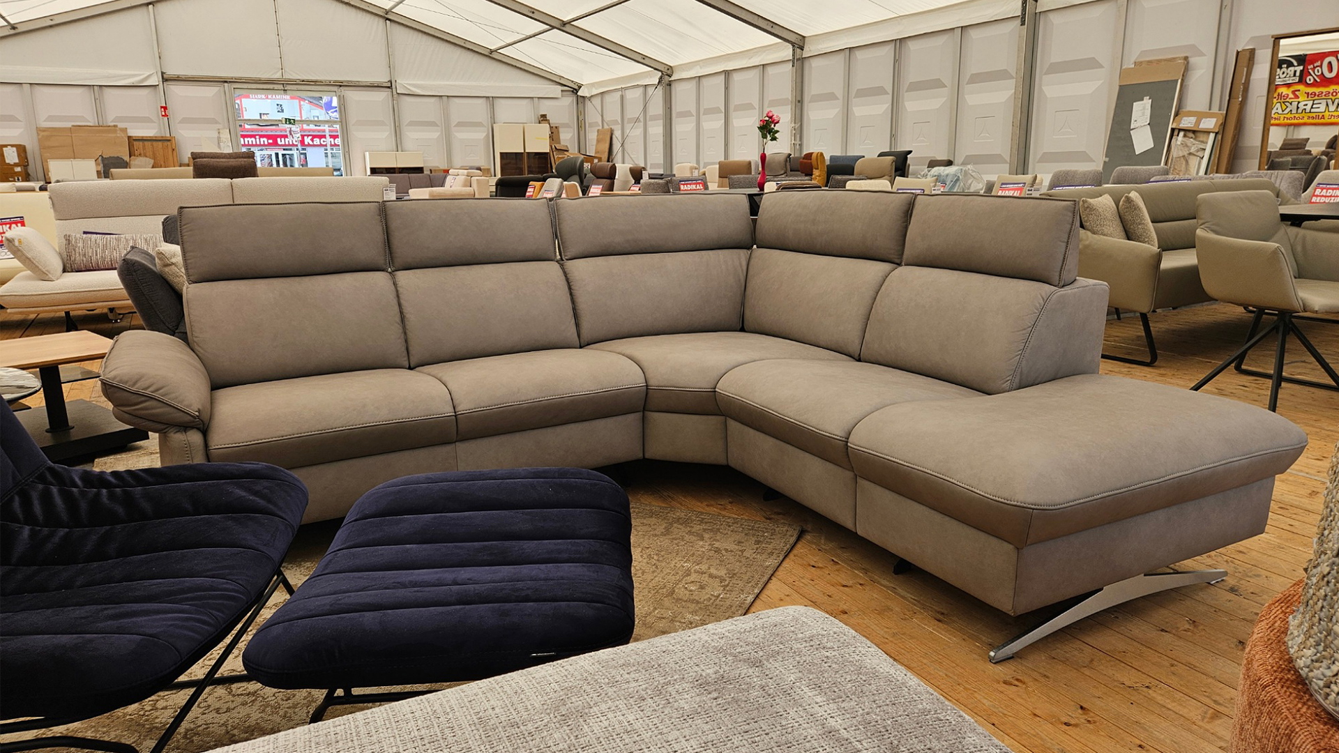 Himolla Ecksofa mit Stauraum in Leder  -0147800105-34WW-A
