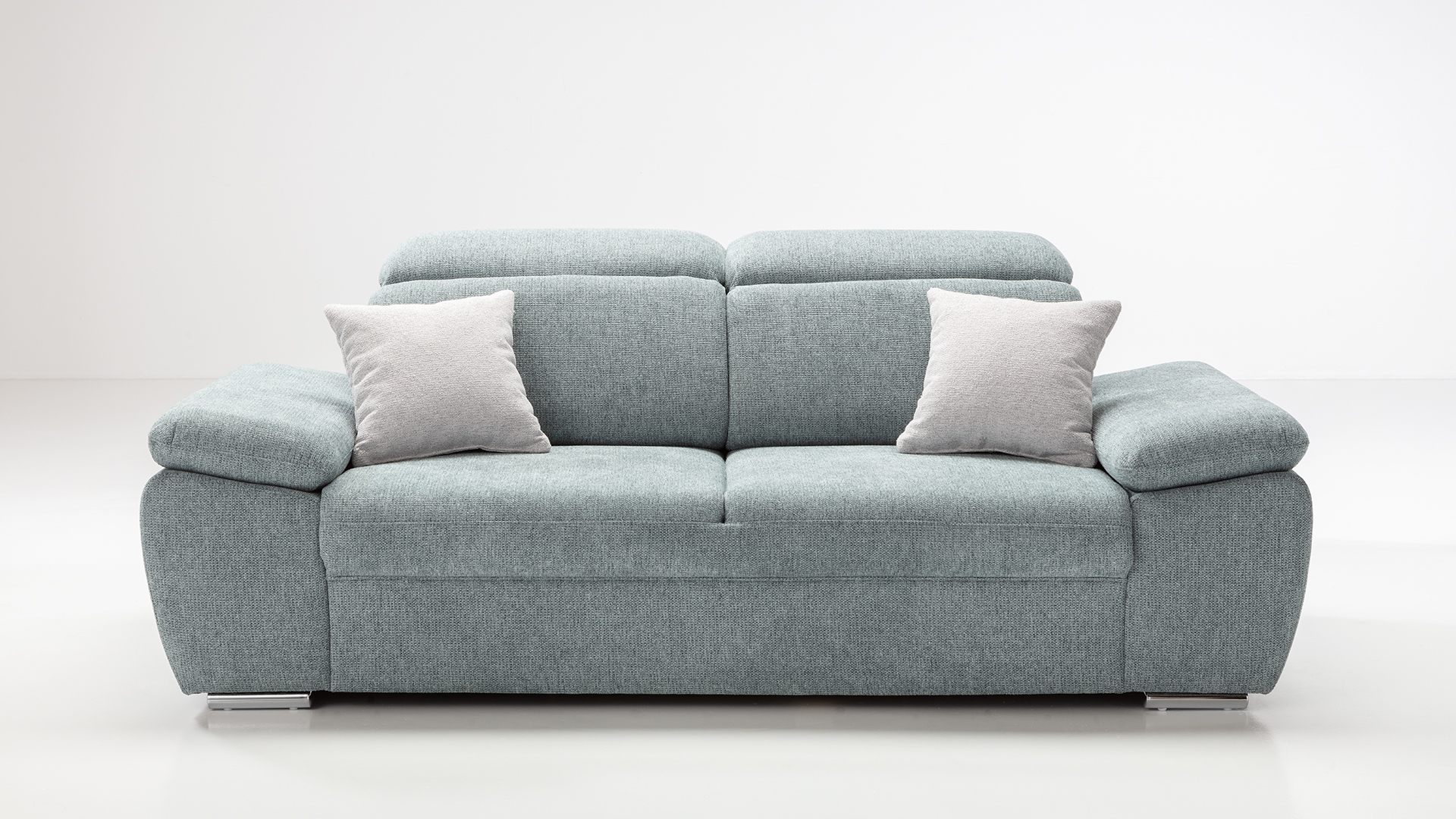 Sofa Alabama mit manueller Kopfteilverstellung in Stoff Sofa Alabama mit manueller Kopfteilverstellung in Stoff
