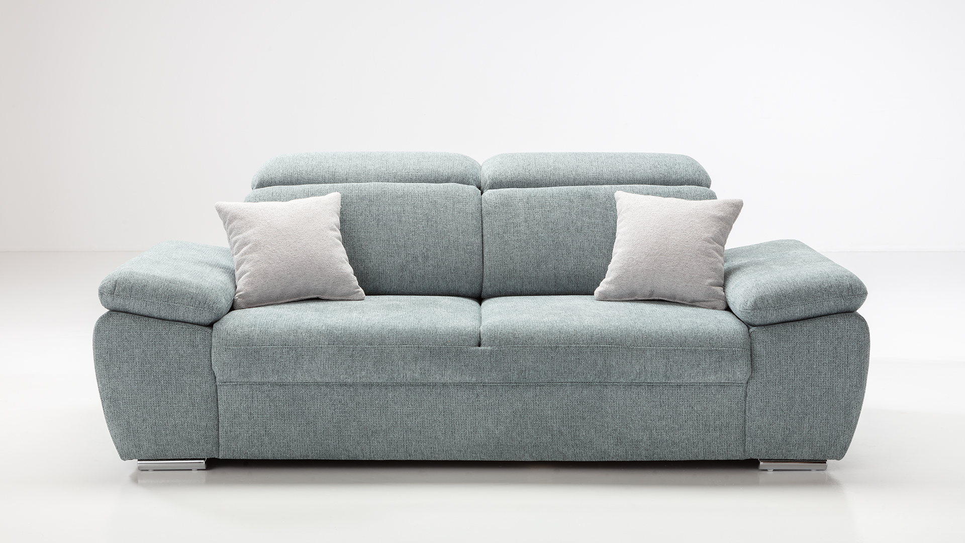 Sofa Alabama mit manueller Kopfteilverstellung in Stoff