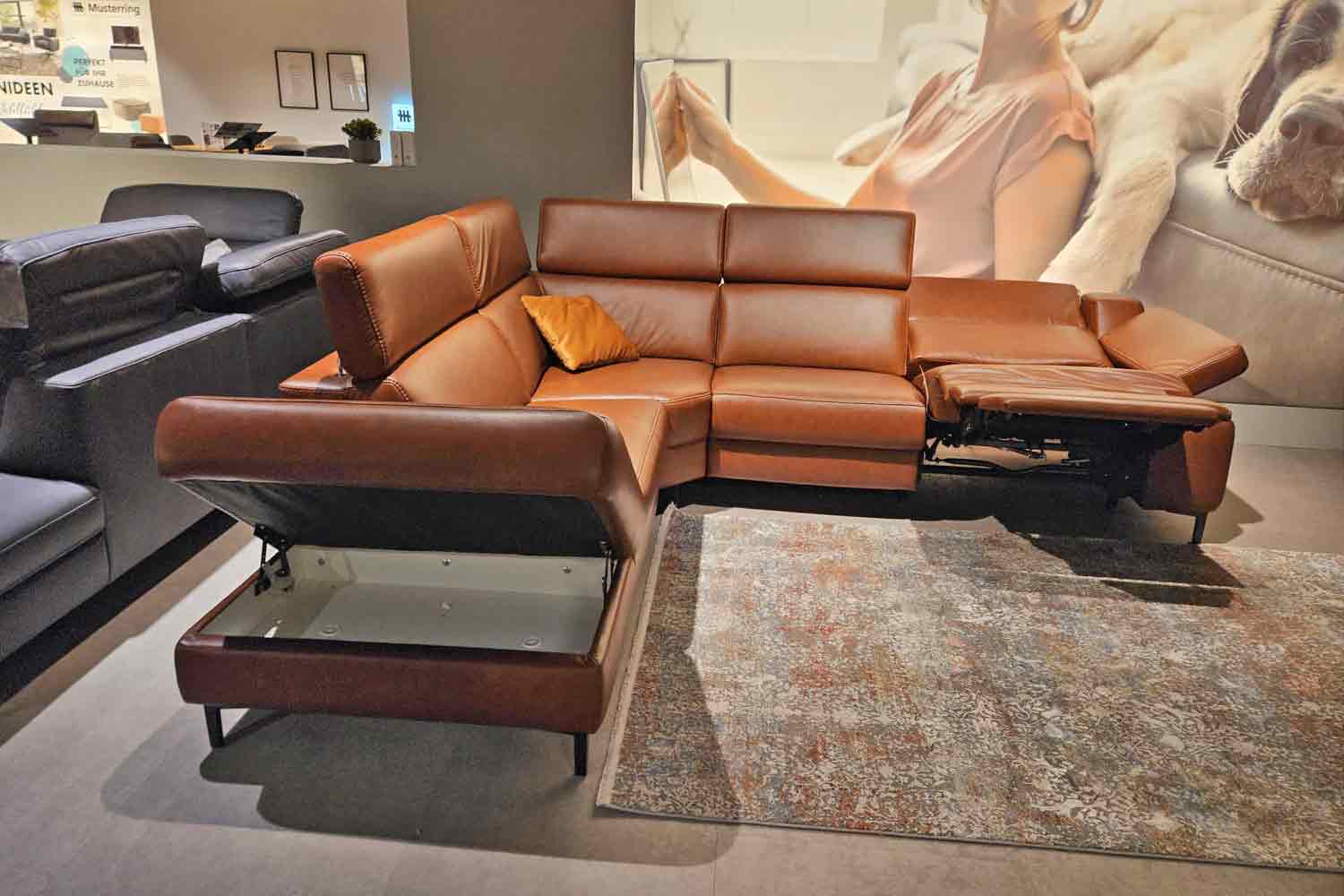 Interliving Ecksofa IL 4060 inkl. Funktionen in Leder 