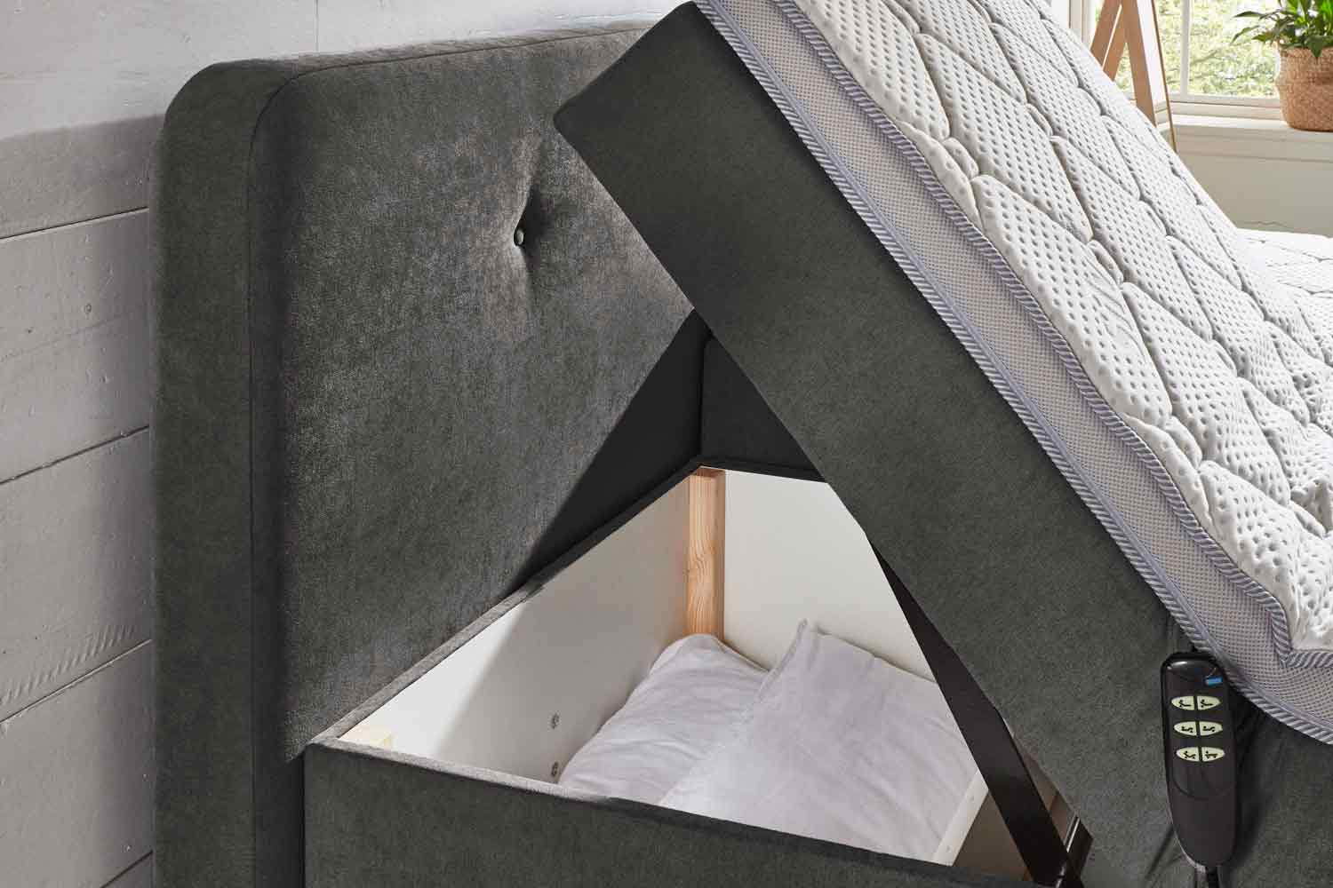 Boxbett Elora mit 2-motorischer Verstellung und Bettkasten
