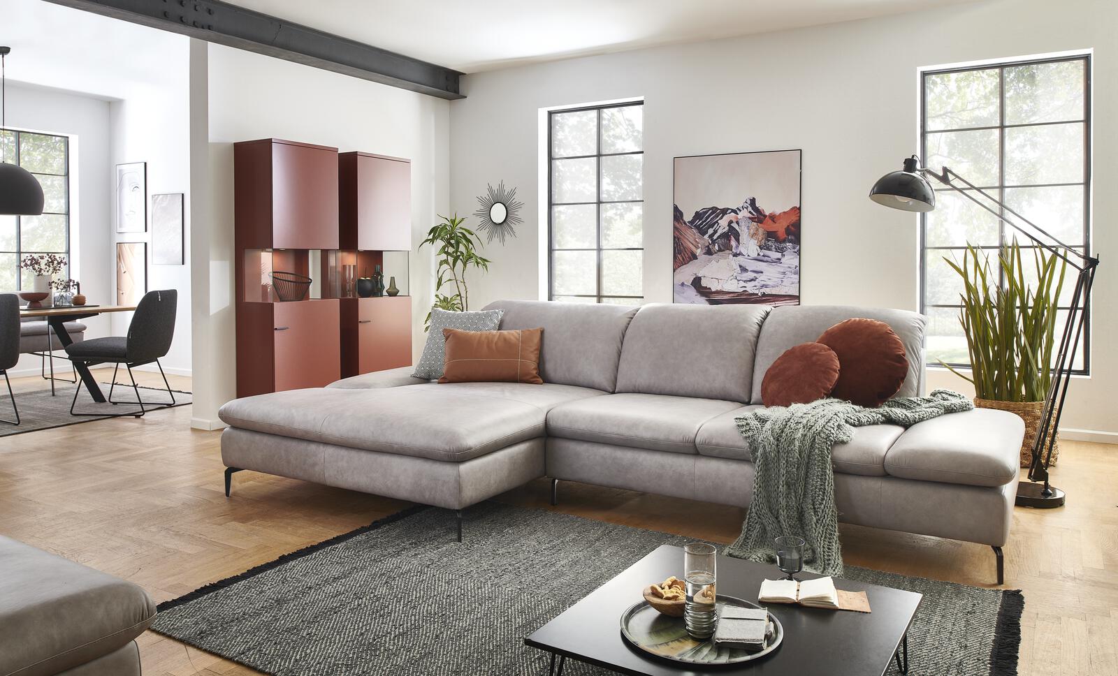 Ecksofa Lavina mit Funktion in Leder Ecksofa Lavina mit Funktion in Leder
