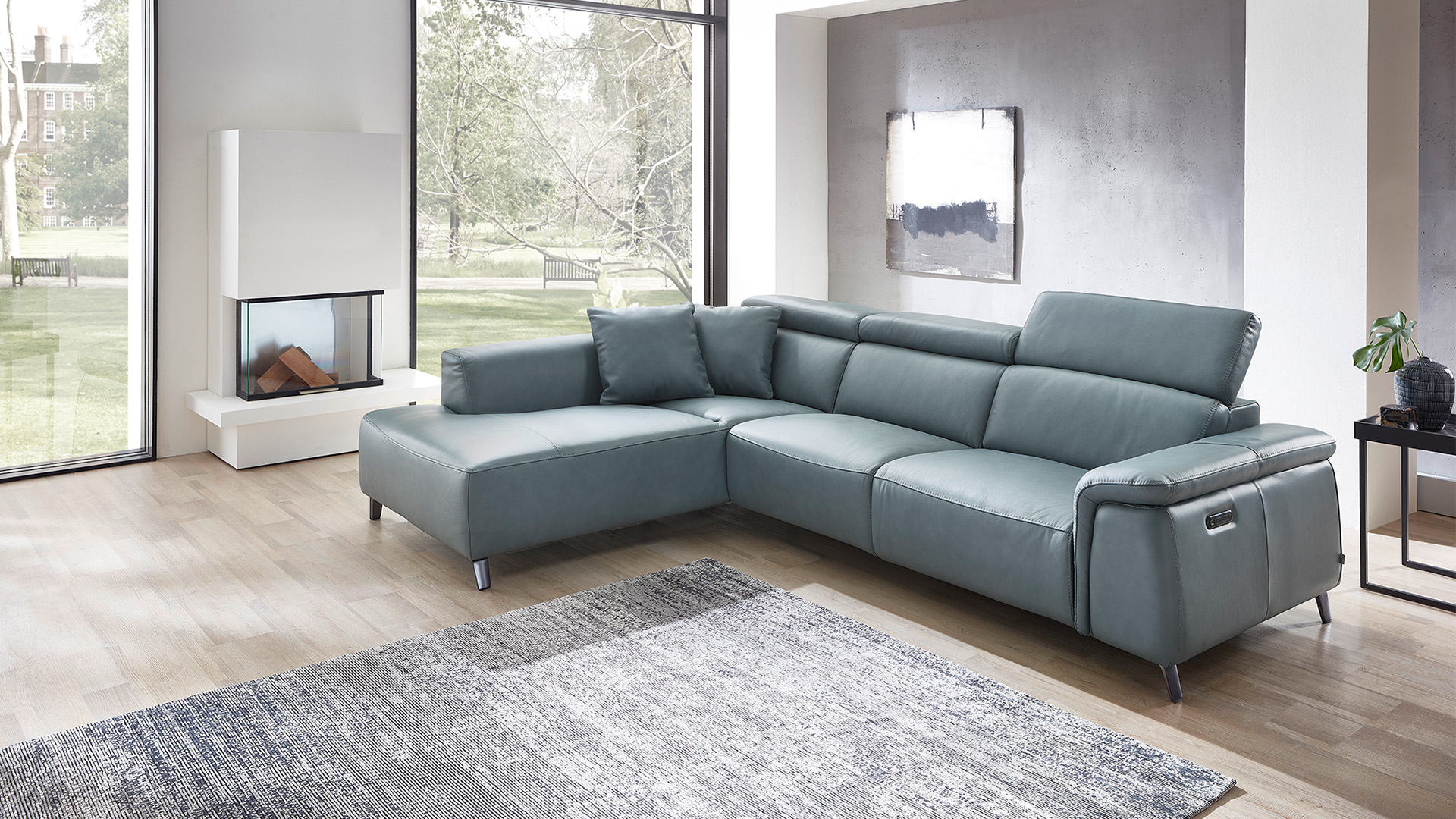 Ecksofa Firenze mit motorischer Relaxfunktion in Leder Ecksofa Firenze mit motorischer Relaxfunktion in Leder -05970318W3