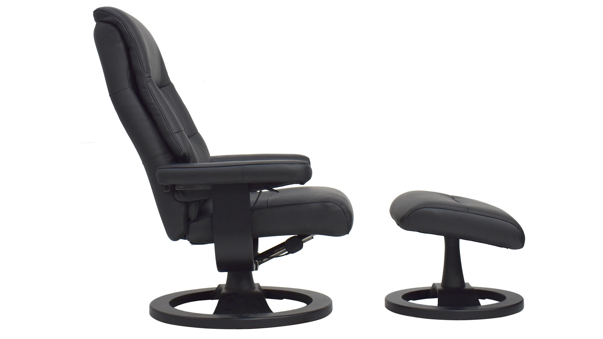 Relaxsessel President mit Hocker in Leder-Lederlook-0979004500WW