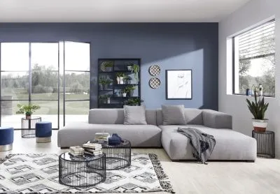 Cosyhome Living Eckkombination #8500 Grau rechts