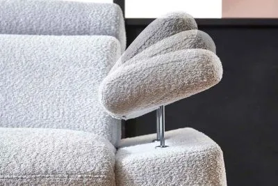 Ecksofa in Stoff L-Form mit Federkern