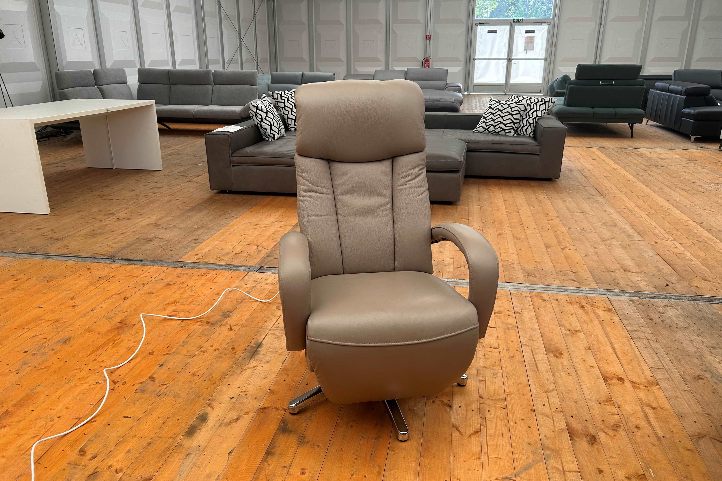 Relaxsessel inkl. 3-motorischer Relaxfunktion mit Aufstehhilfe in Leder -09798000154-35WW-A