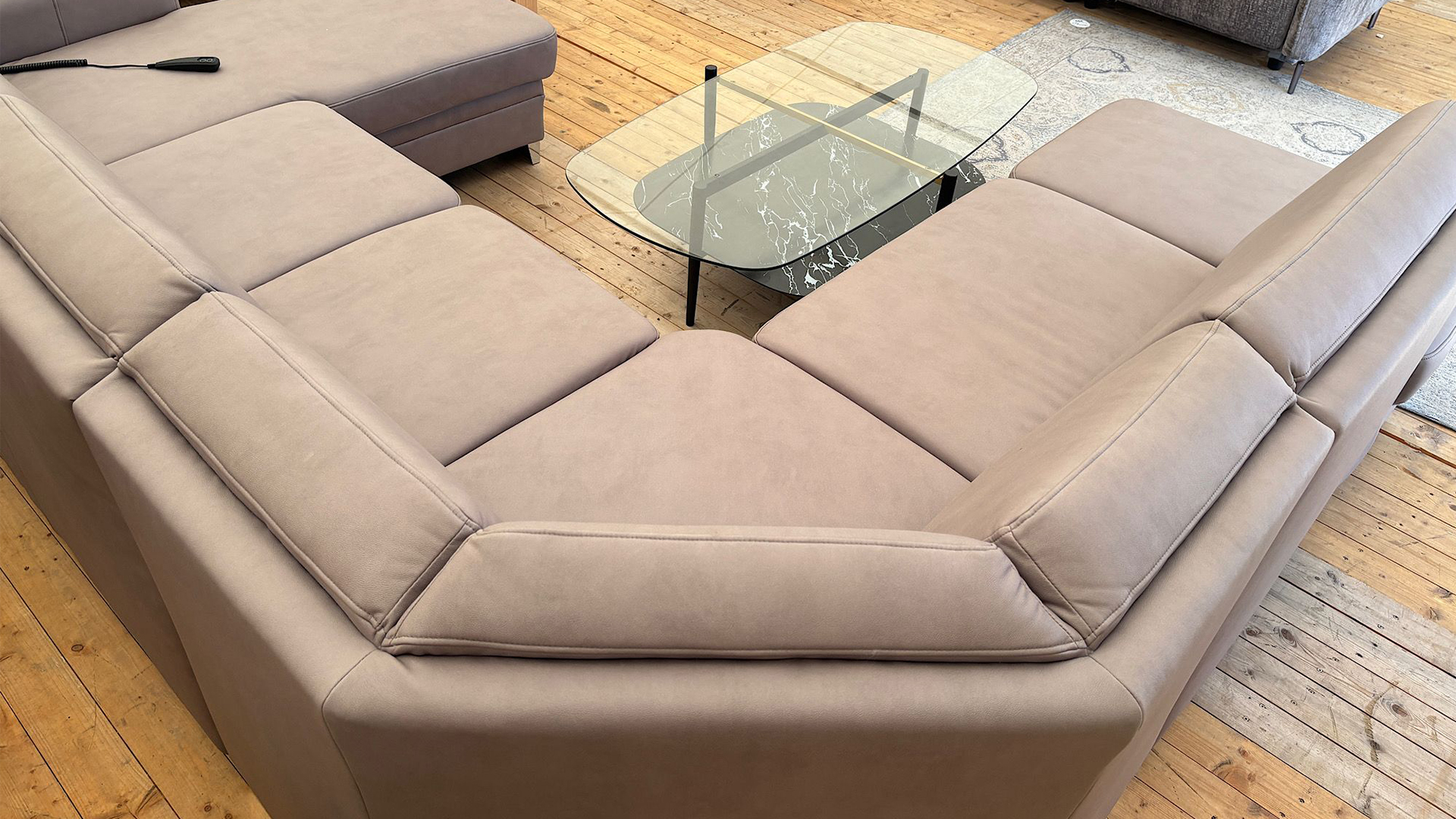 Modulmaster Wohnlandschaft mit Kopfstütze in Mikrofaser -0126800088-34WW-A