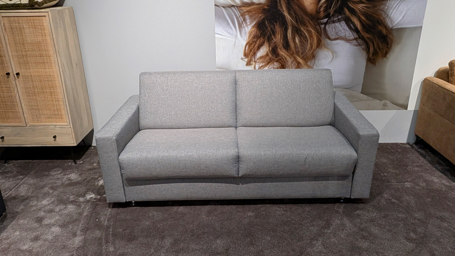 Bali Schlafsofa mit Kaltschaummatratze in Stoff
